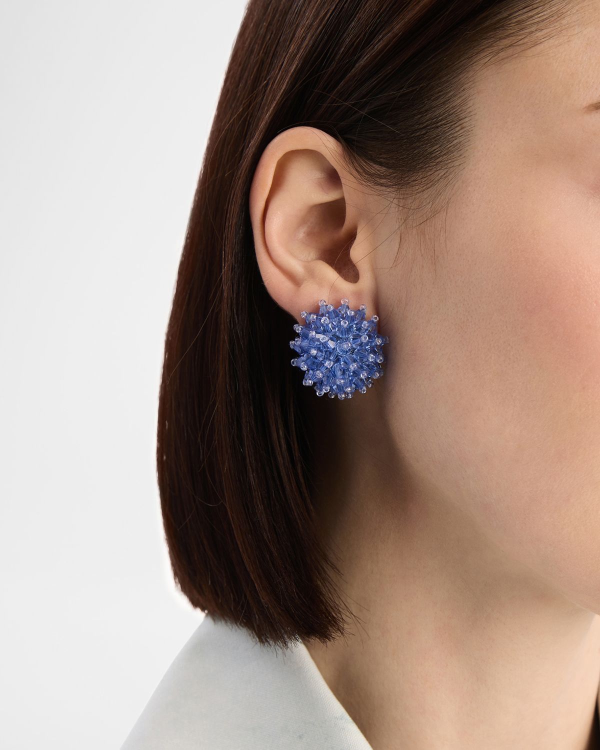 Oscar de la Renta Beaded Cluster Stud Earrings