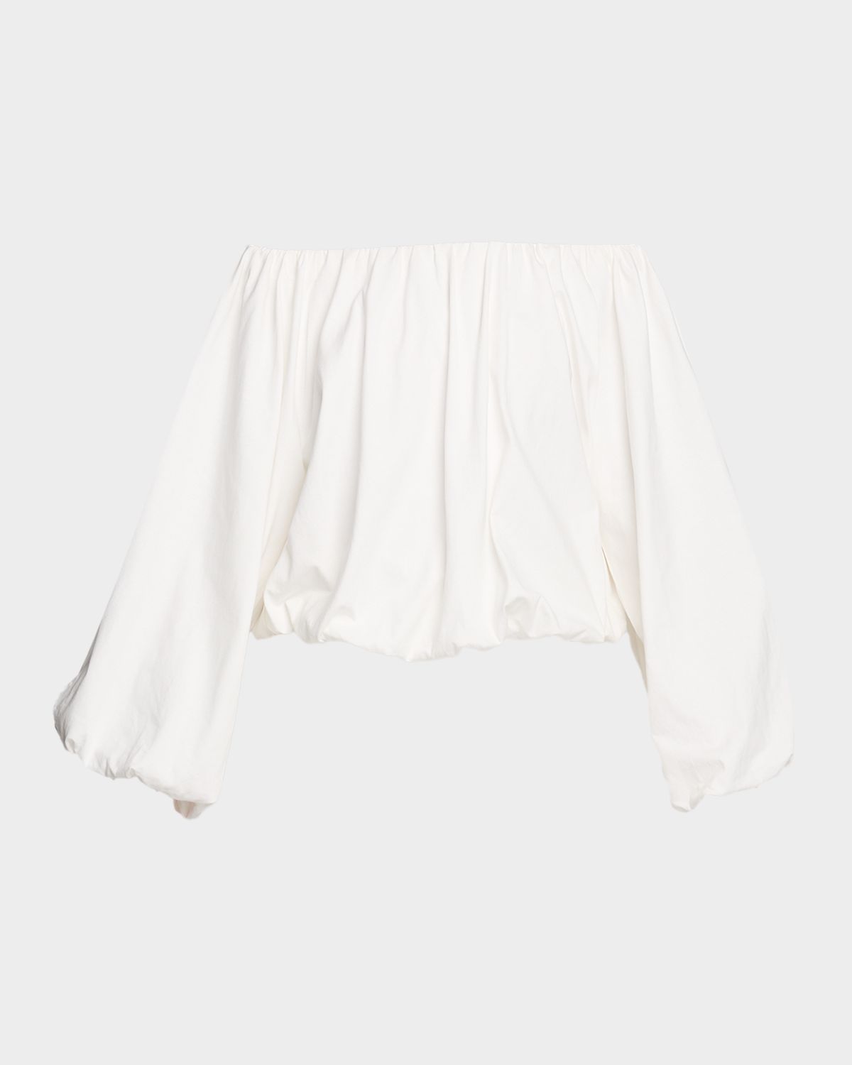 Dorothee Schumacher Soft Volume Blouson-Sleeve Cotton Shirt