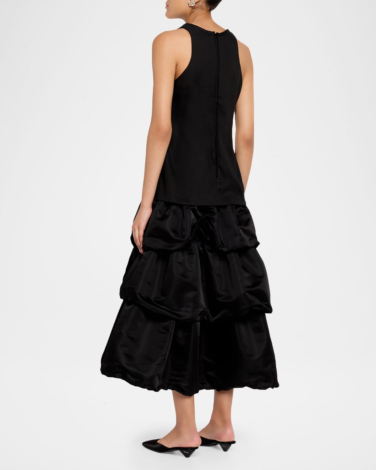Dorothee Schumacher Casual Sophistication Bubble-Tiered Midi Dress | Thumbnail 3