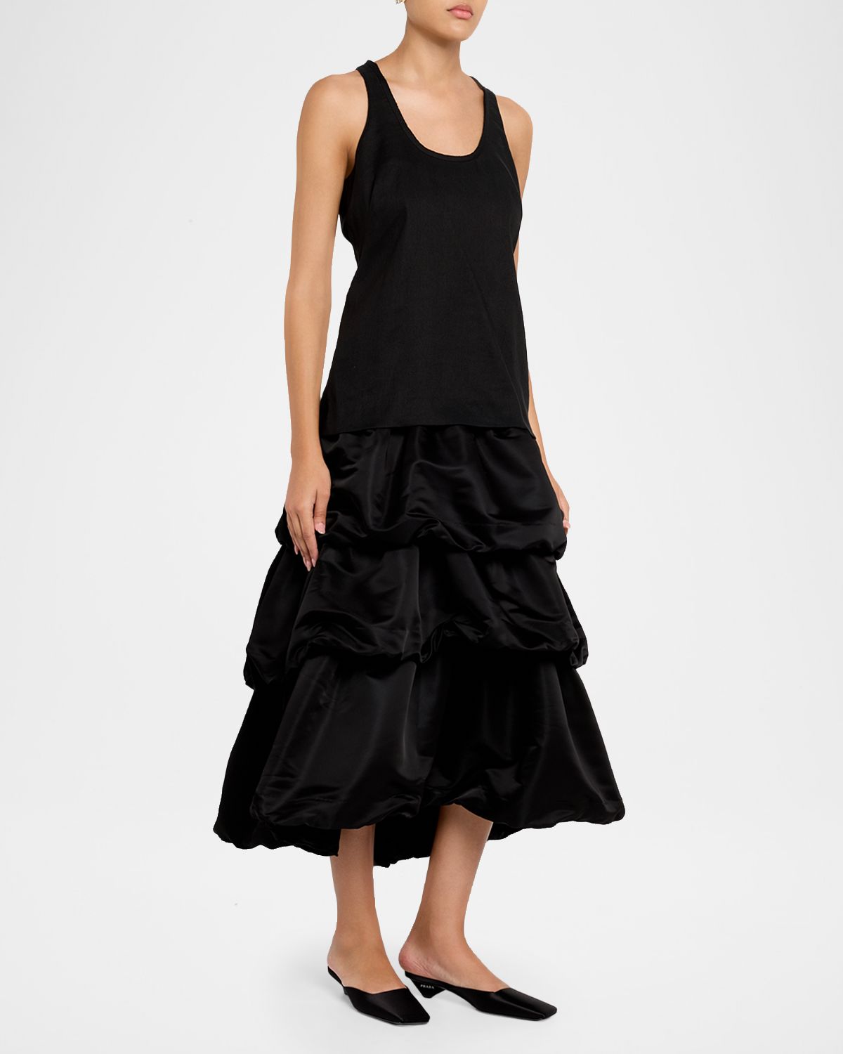 Dorothee Schumacher Casual Sophistication Bubble-Tiered Midi Dress | Thumbnail 4