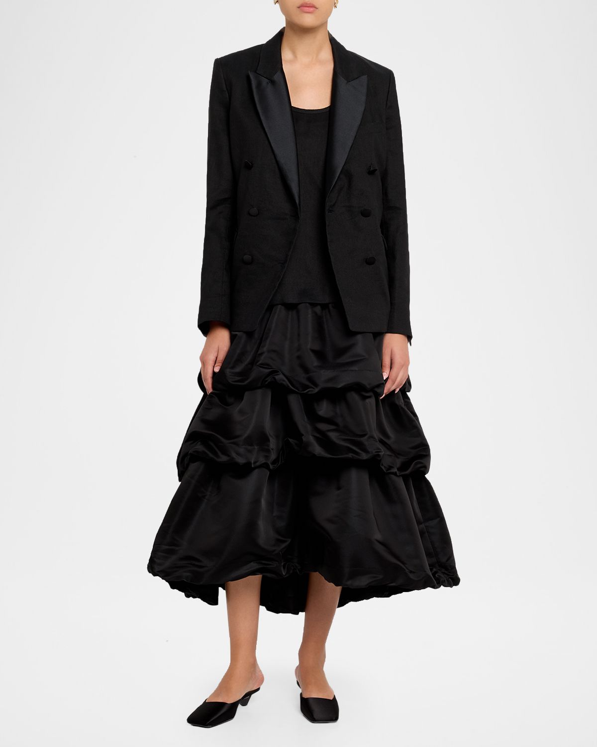 Dorothee Schumacher Casual Sophistication Linen-Cotton Tuxedo Blazer | Thumbnail 2