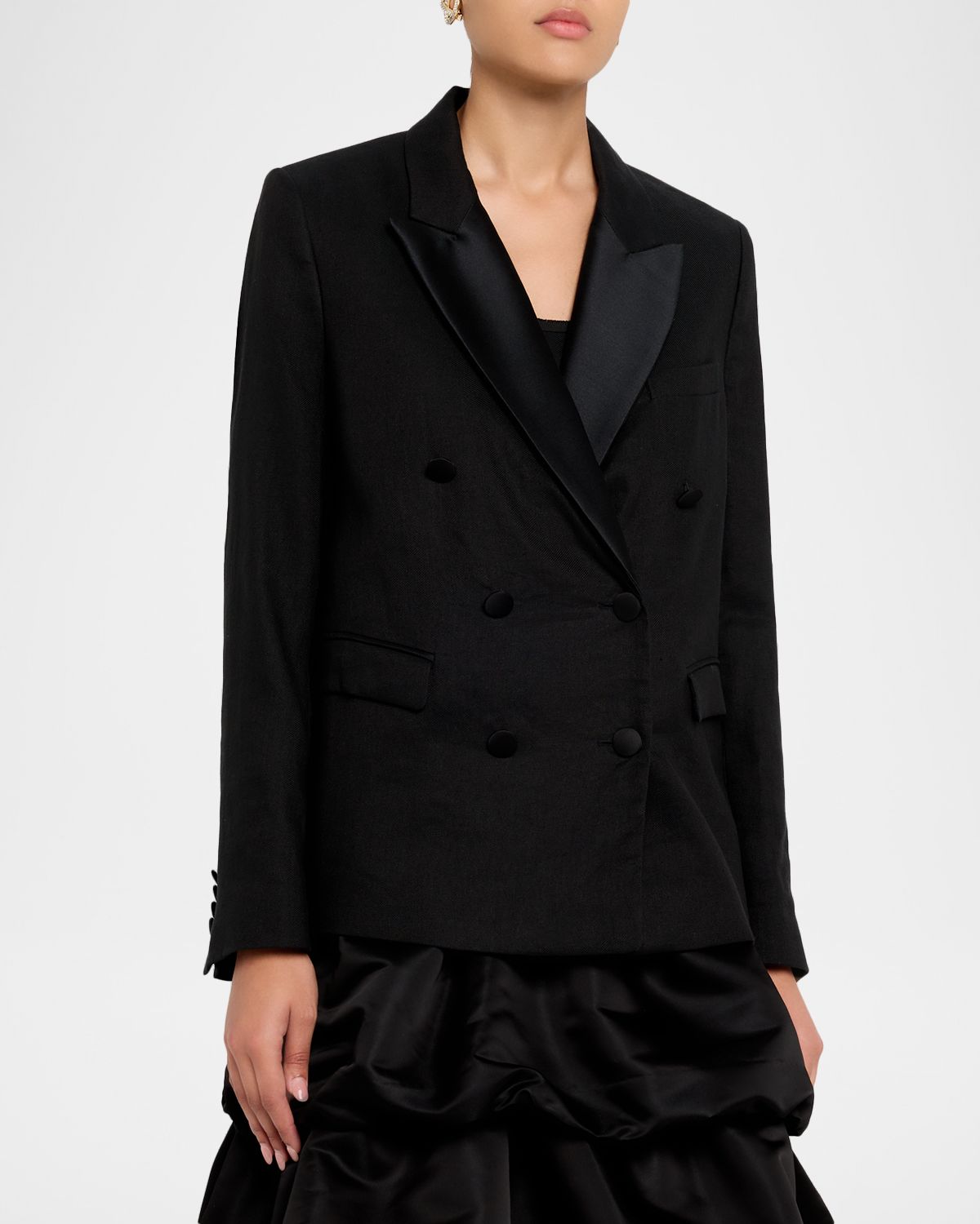 Dorothee Schumacher Casual Sophistication Linen-Cotton Tuxedo Blazer | Thumbnail 4