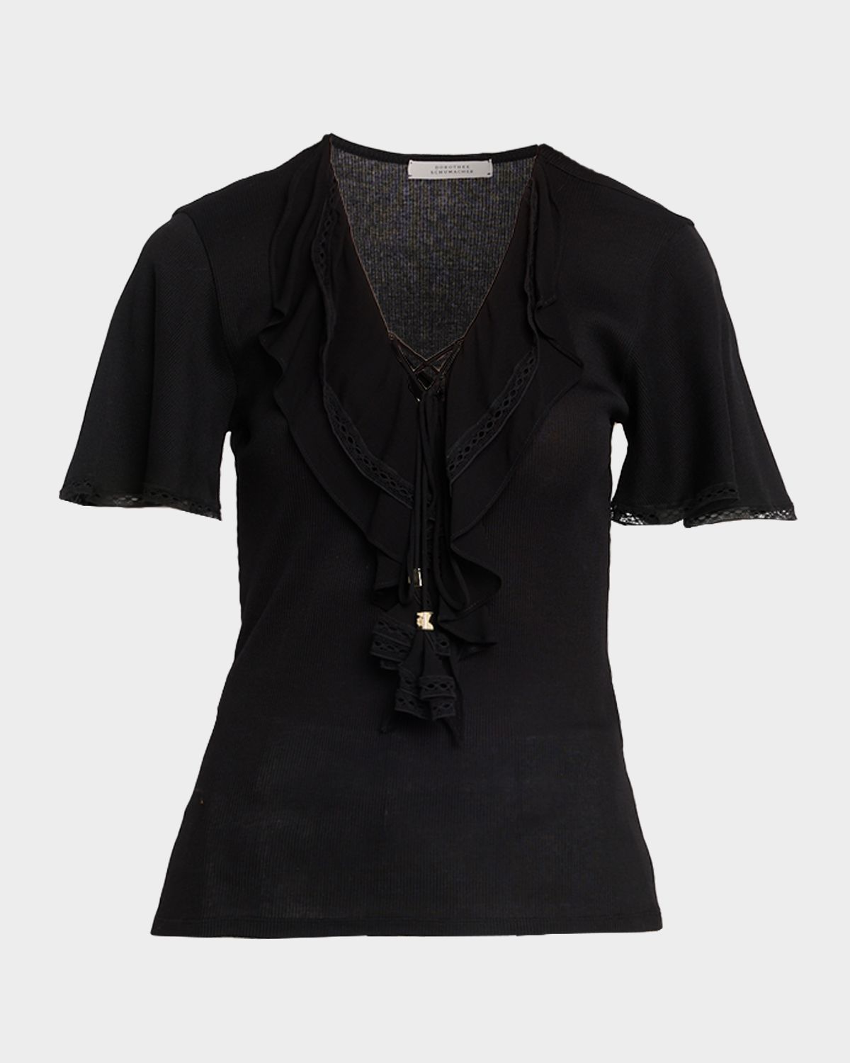 Dorothee Schumacher Pure Sleekness Lace-Trim Cotton Shirt