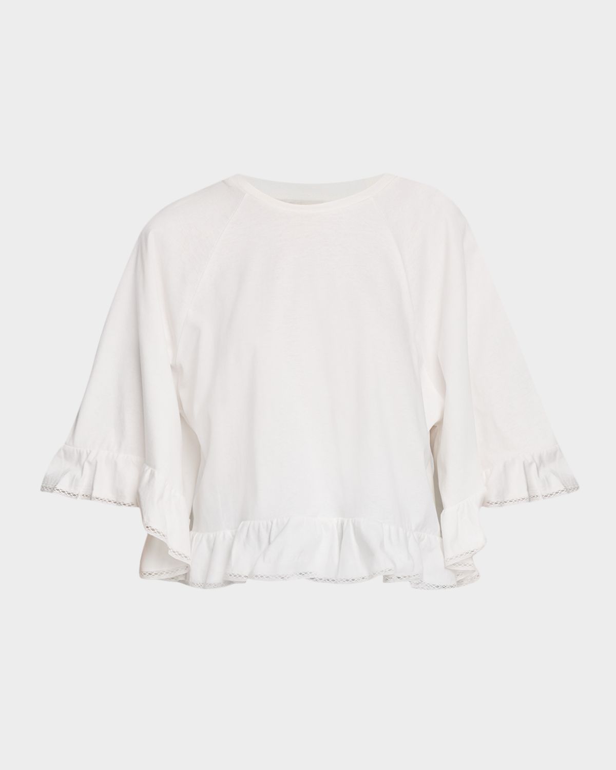 Dorothee Schumacher Soft Volume Lace-Trim Ruffled Shirt