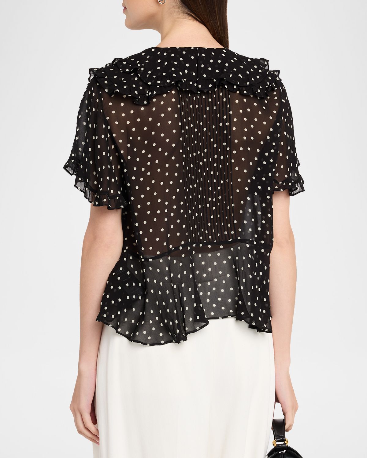 Dorothee Schumacher Dancing Dots Blouse in Crinkle Viscose Georgette | Thumbnail 3