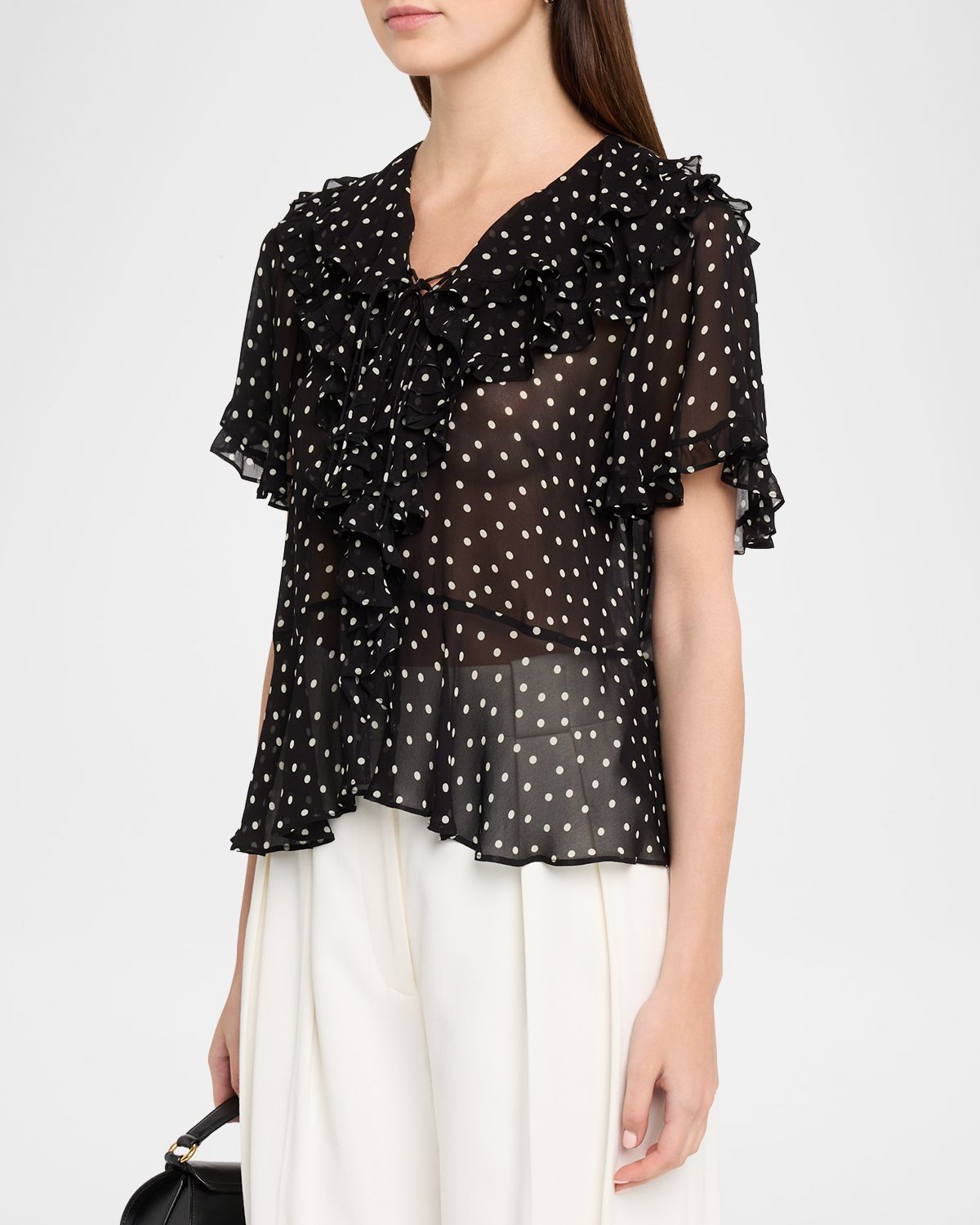 Dorothee Schumacher Dancing Dots Blouse in Crinkle Viscose Georgette | Thumbnail 4