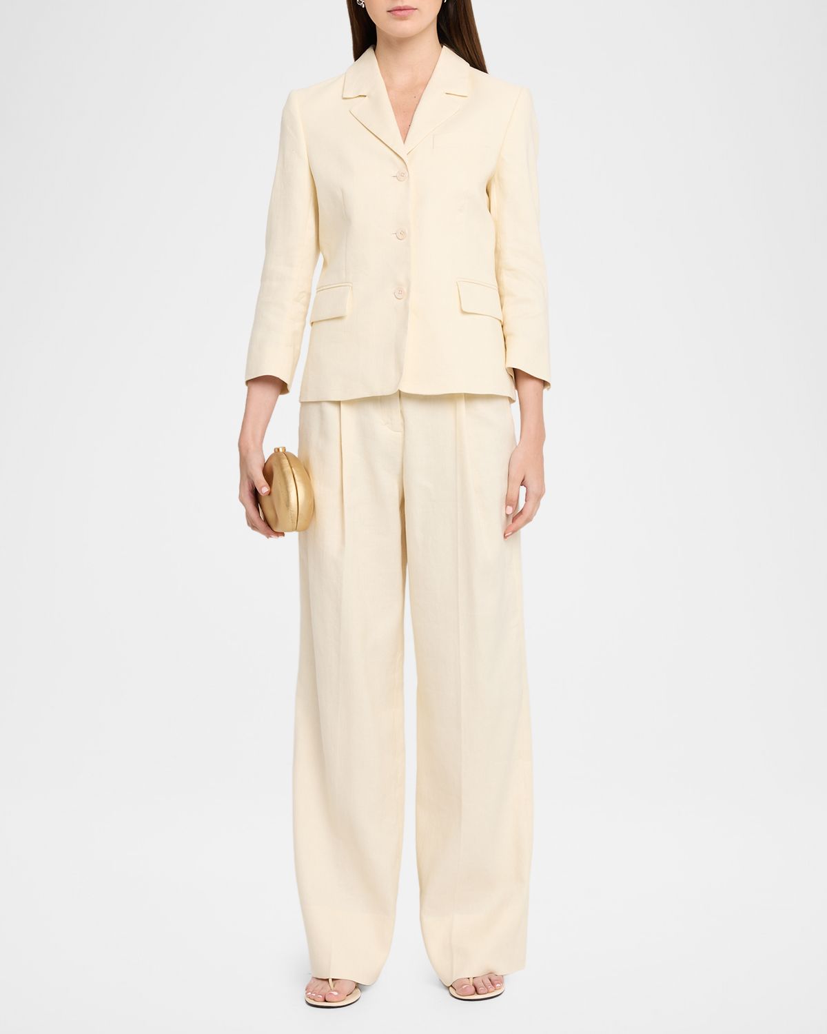 Dorothee Schumacher Casual Sophistication Linen-Cotton Single-Breasted Blazer | Thumbnail 2
