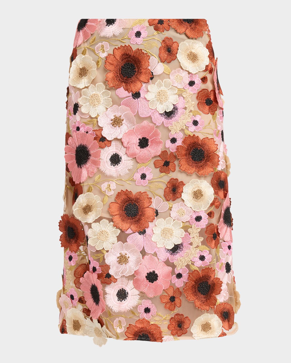 DOROTHEE SCHUMACHER Blooming Meadow 3D Embroidered Midi Skirt