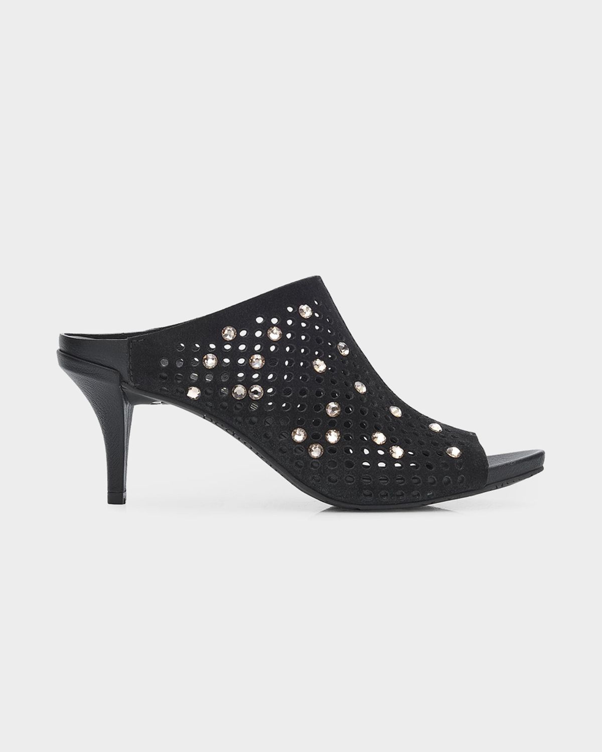 Pedro Garcia 65mm Waldina Embellished Perforated Suede Sandals