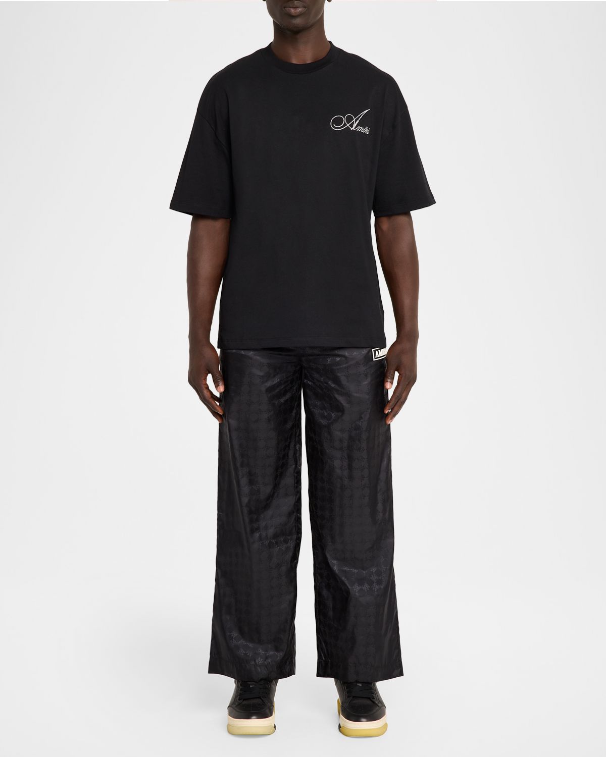 Amiri Men 's Crystal-Embellished Logo Cotton T-Shirt | Thumbnail 5