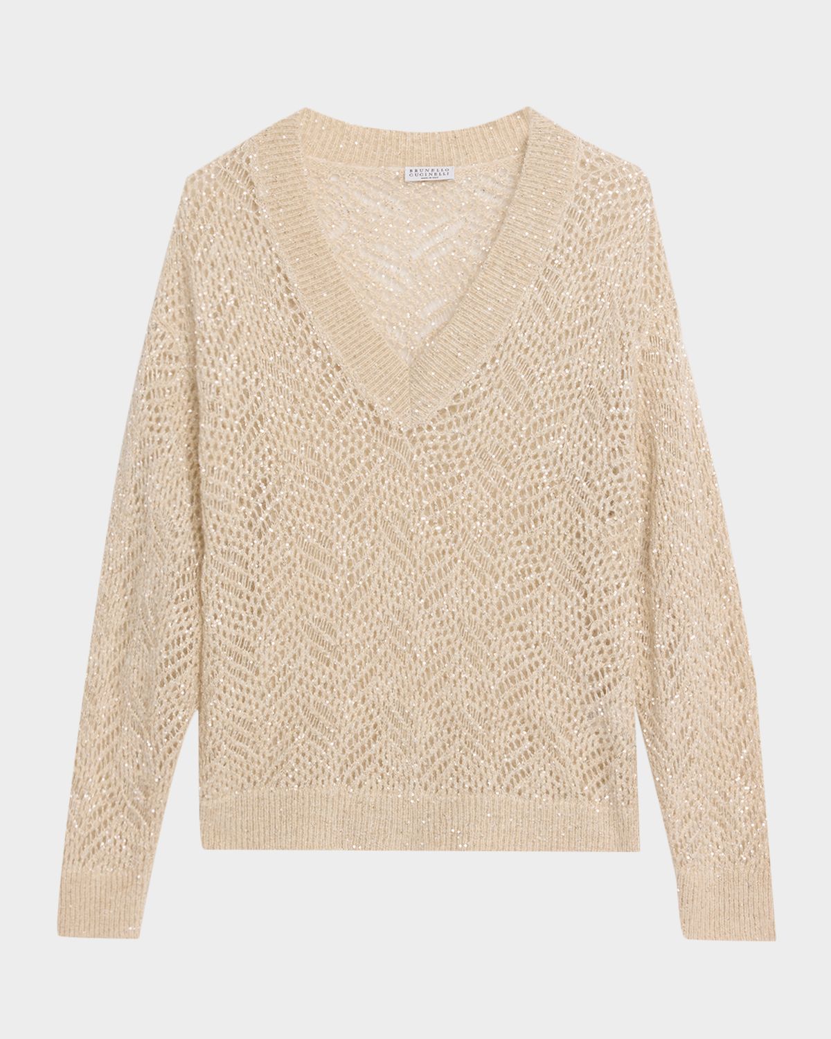 Brunello Cucinelli Sequined Open-Knit Sweater | Thumbnail 5 Brunello Cucinelli Sequined Open-Knit Sweater | Thumbnail 5