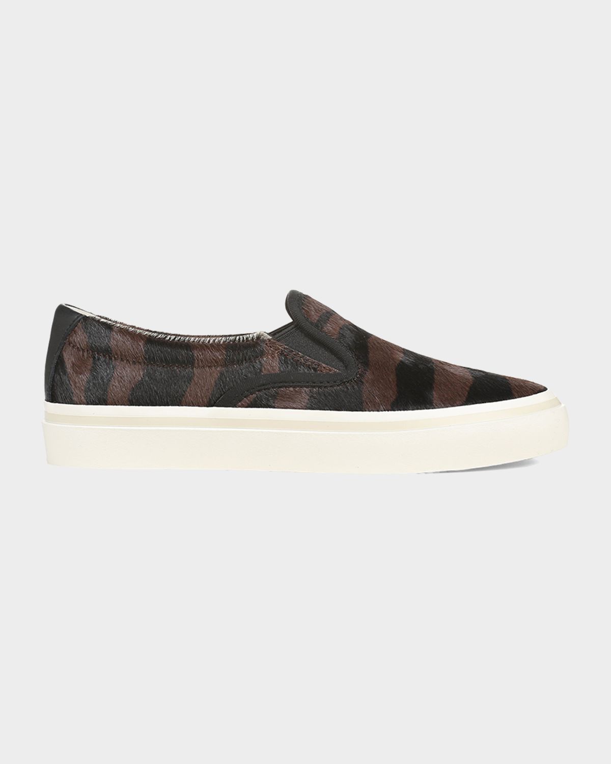 Vince Blair Striped Calf Hair Slip-On Sneakers