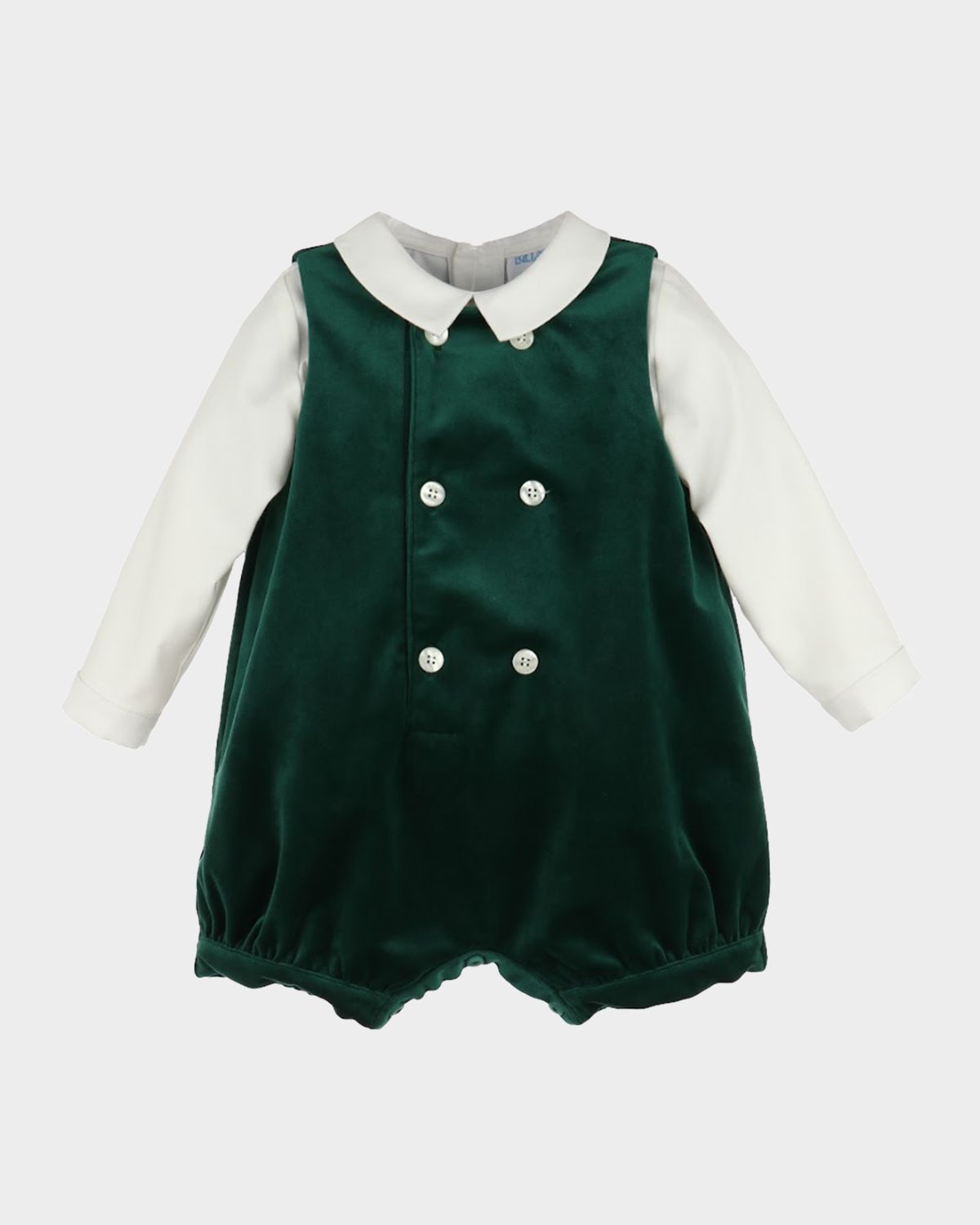 Luli & Me Boy 's Velvet Romper & Shirt Set, Size 6M-24M