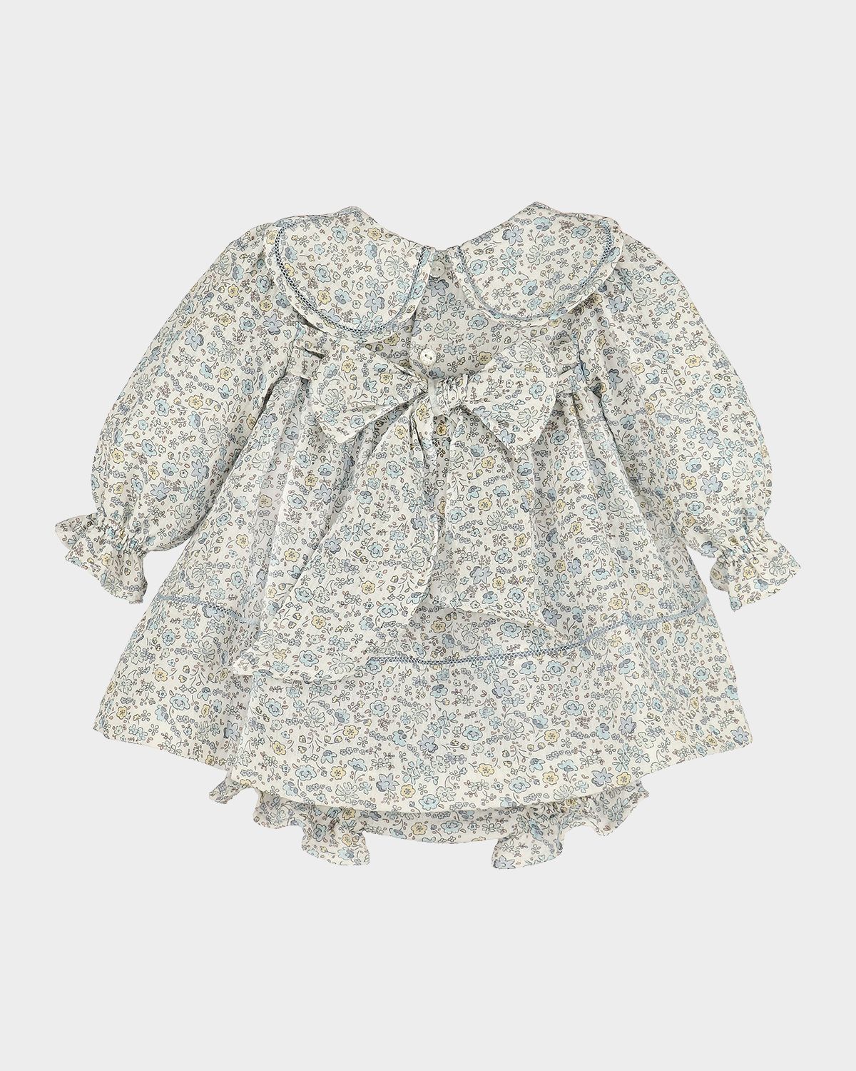 Luli & Me Girl 's Floral Petal Dress & Bloomers Set, Size 3M-24M | Thumbnail 2 Luli & Me Girl 's Floral Petal Dress & Bloomers Set, Size 3M-24M | Thumbnail 2