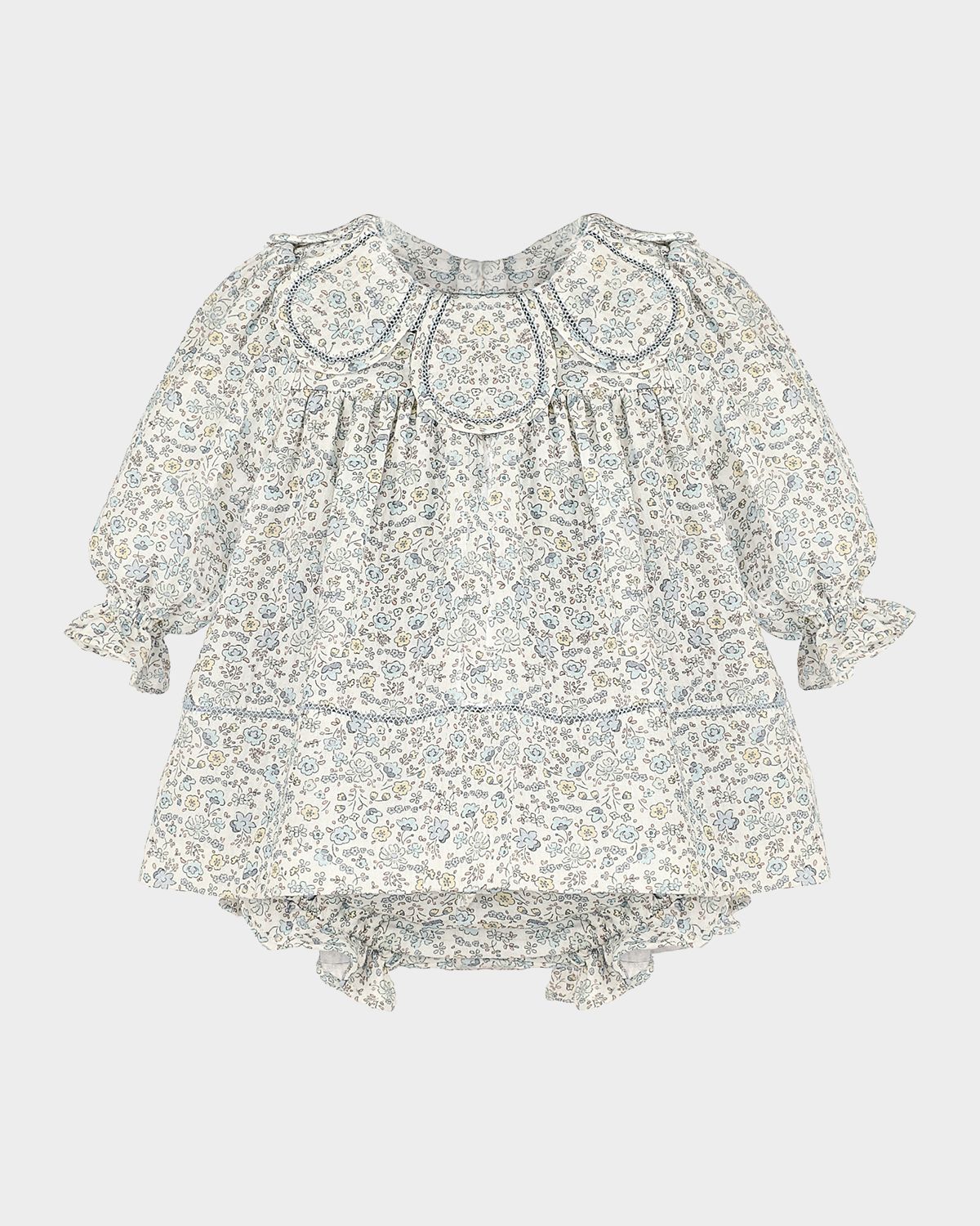 Luli & Me Girl 's Floral Petal Dress & Bloomers Set, Size 3M-24M | Thumbnail 1 Luli & Me Girl 's Floral Petal Dress & Bloomers Set, Size 3M-24M | Thumbnail 1