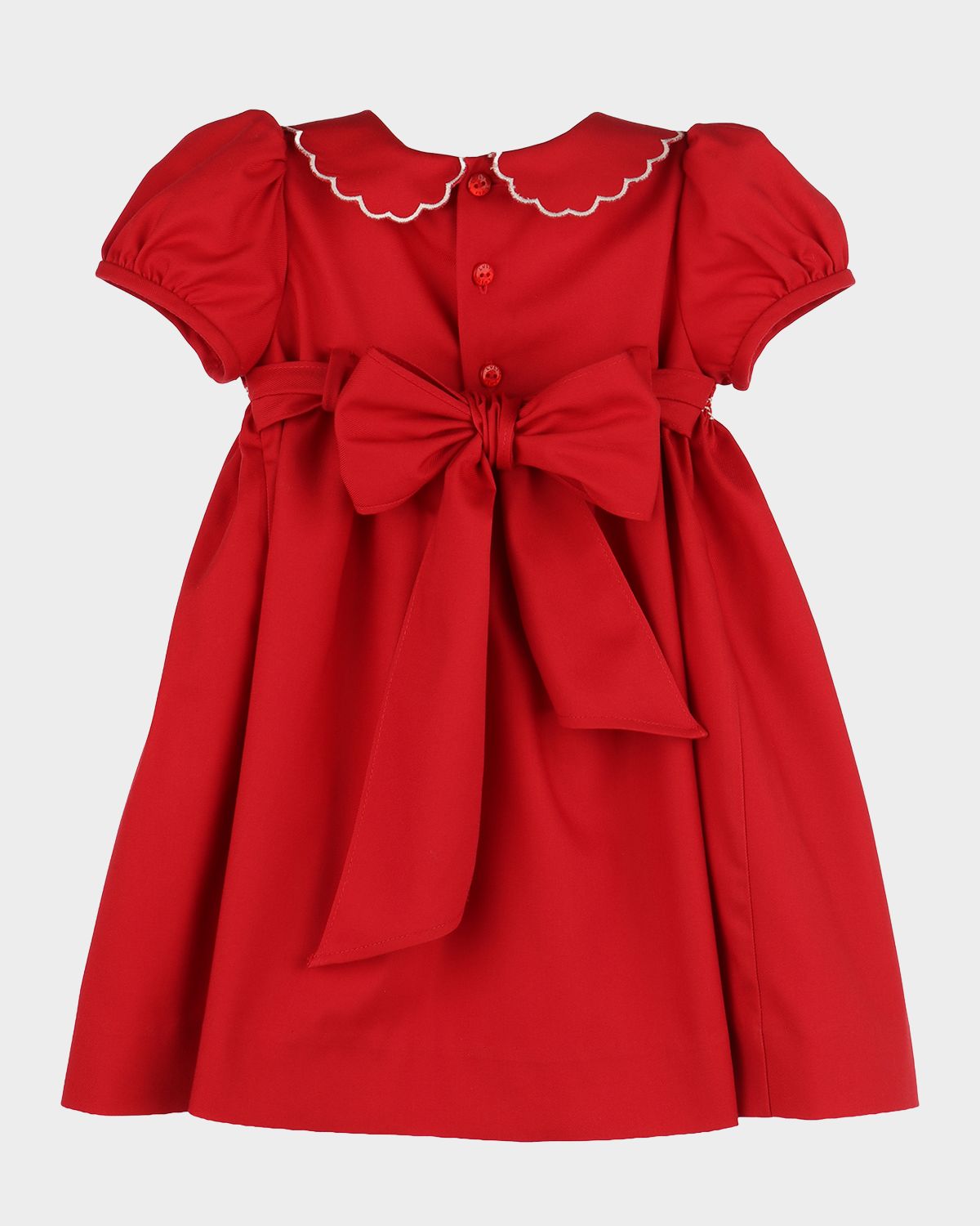 Luli & Me Girl 's Classic Smocked Floral Embroidery Dress, Size T-6 | Thumbnail 5