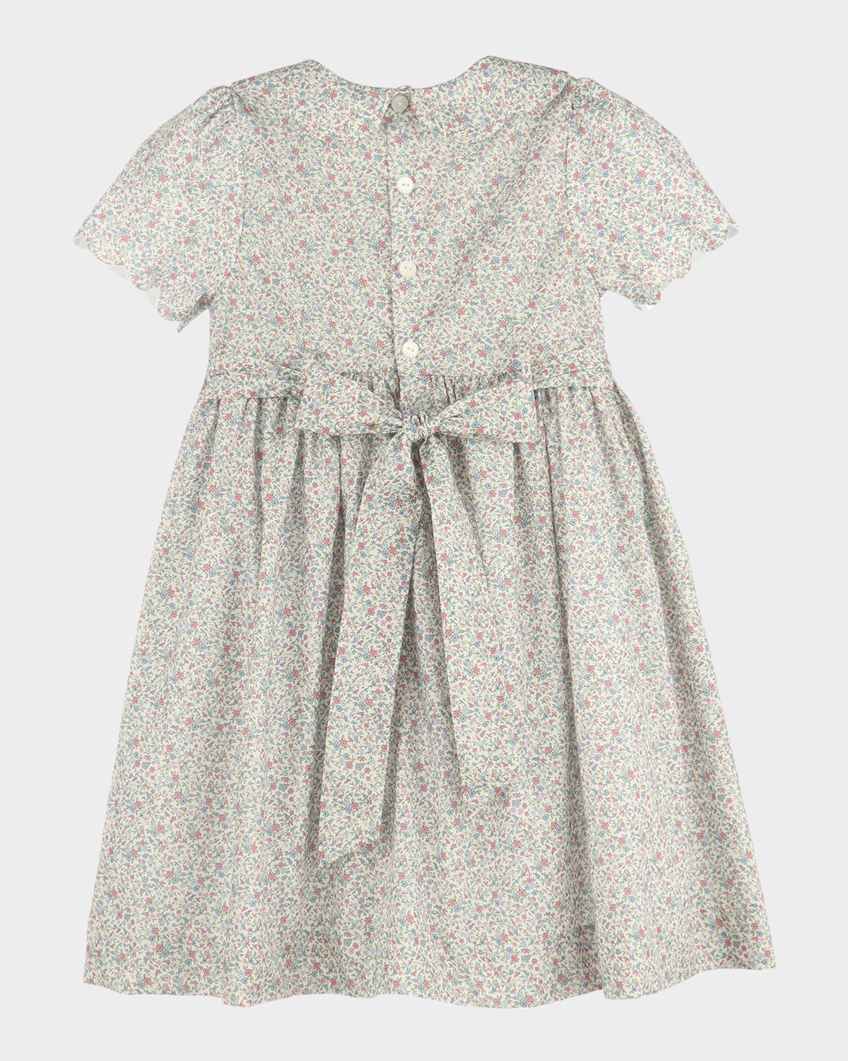 Luli & Me Girl 's Fall Blossom Smocked Cotton Dress, Size 2T-6 | Thumbnail 2 Luli & Me Girl 's Fall Blossom Smocked Cotton Dress, Size 2T-6 | Thumbnail 2