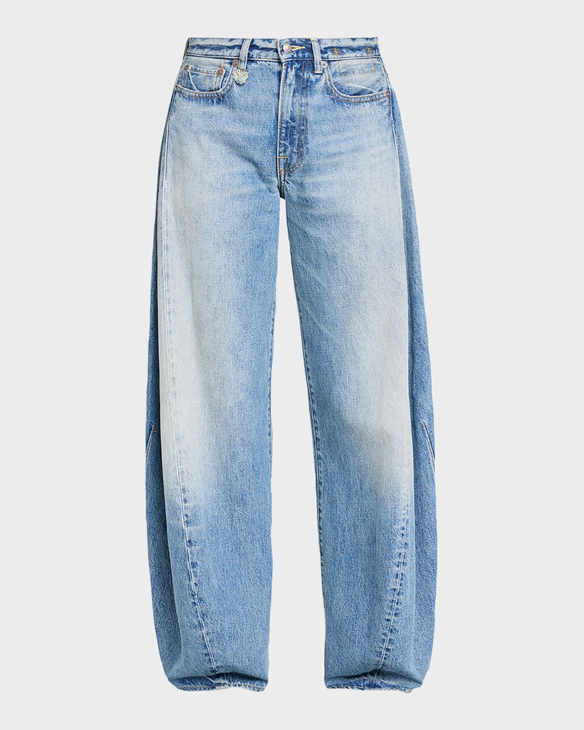 R13 Janine Low-Rise Spliced Denim Jeans - Women's Clothing