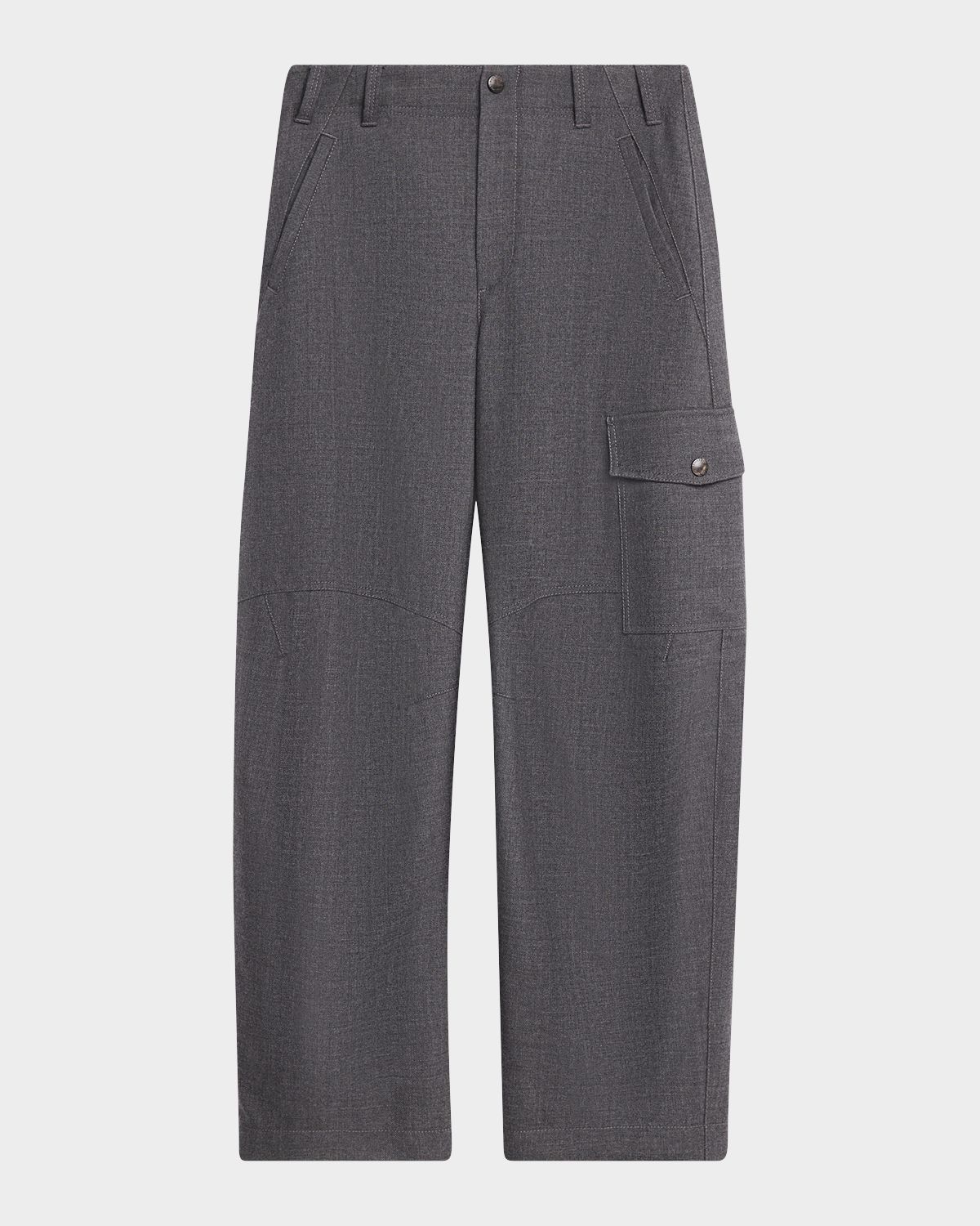 Brunello Cucinelli Mid-Rise Barrel-Leg Cargo Pants