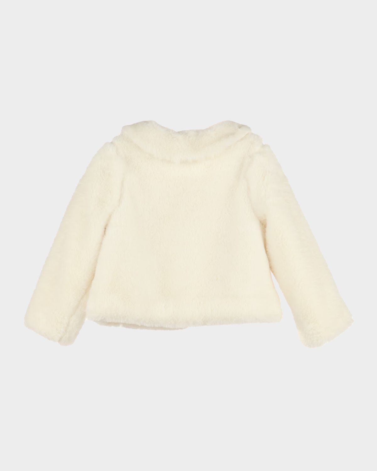 Luli & Me Girl 's Cozy Fuzzy Faux-Fur Coat with Pom-Poms, Size 2T-6 | Thumbnail 2 Luli & Me Girl 's Cozy Fuzzy Faux-Fur Coat with Pom-Poms, Size 2T-6 | Thumbnail 2