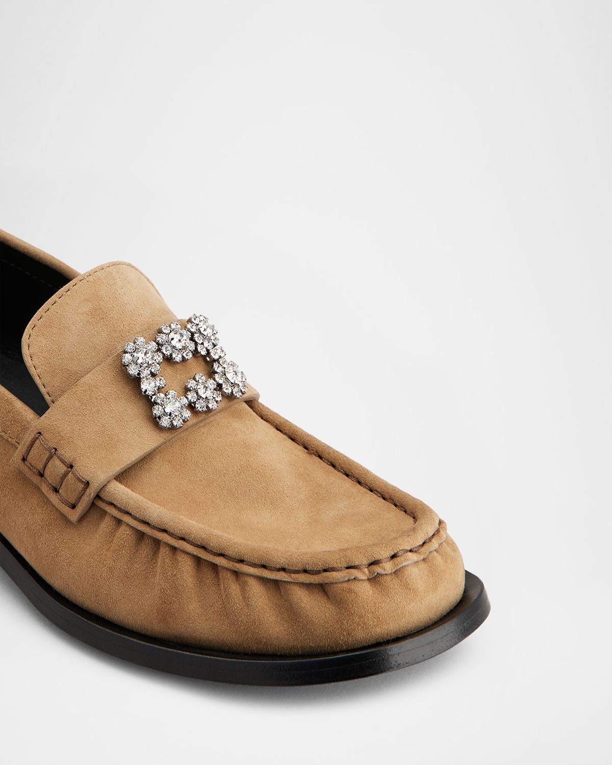 Roger Vivier Viv Suede Strass Loafers | Thumbnail 5 Roger Vivier Viv Suede Strass Loafers | Thumbnail 5