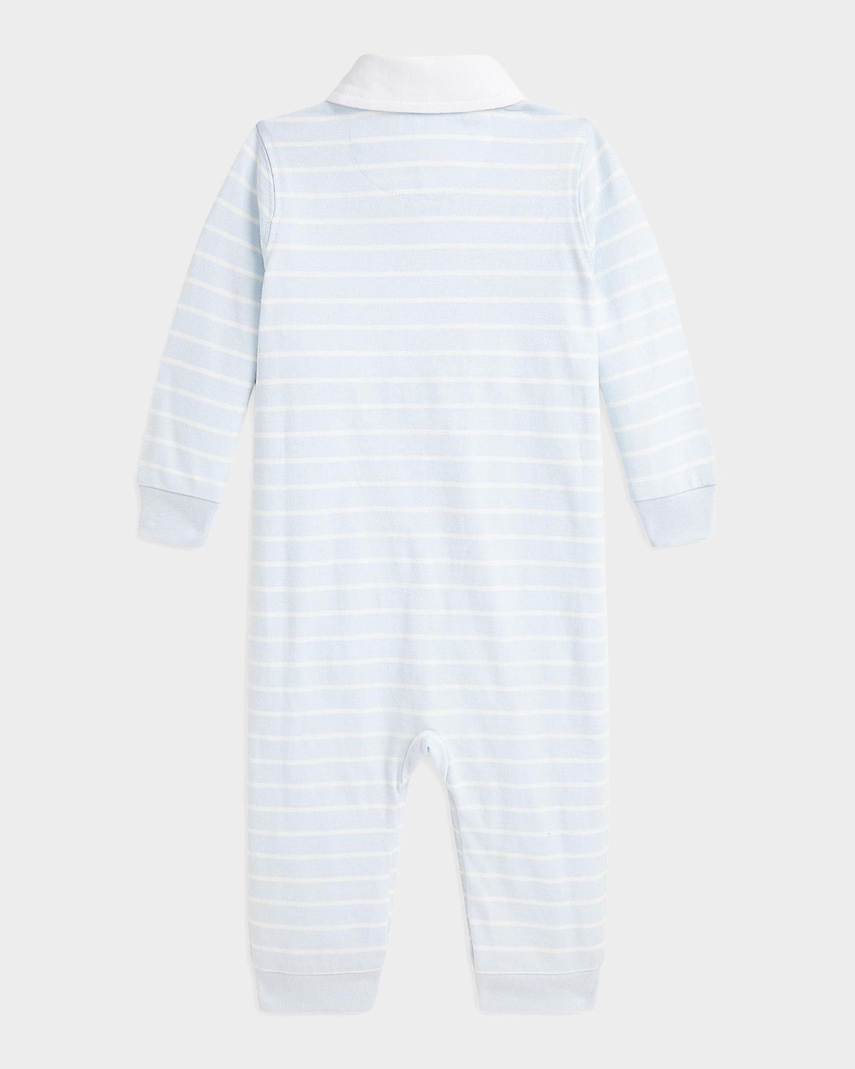 Ralph Lauren Boy 's Striped Cotton Rugby Jersey Coverall, Size NB-12M