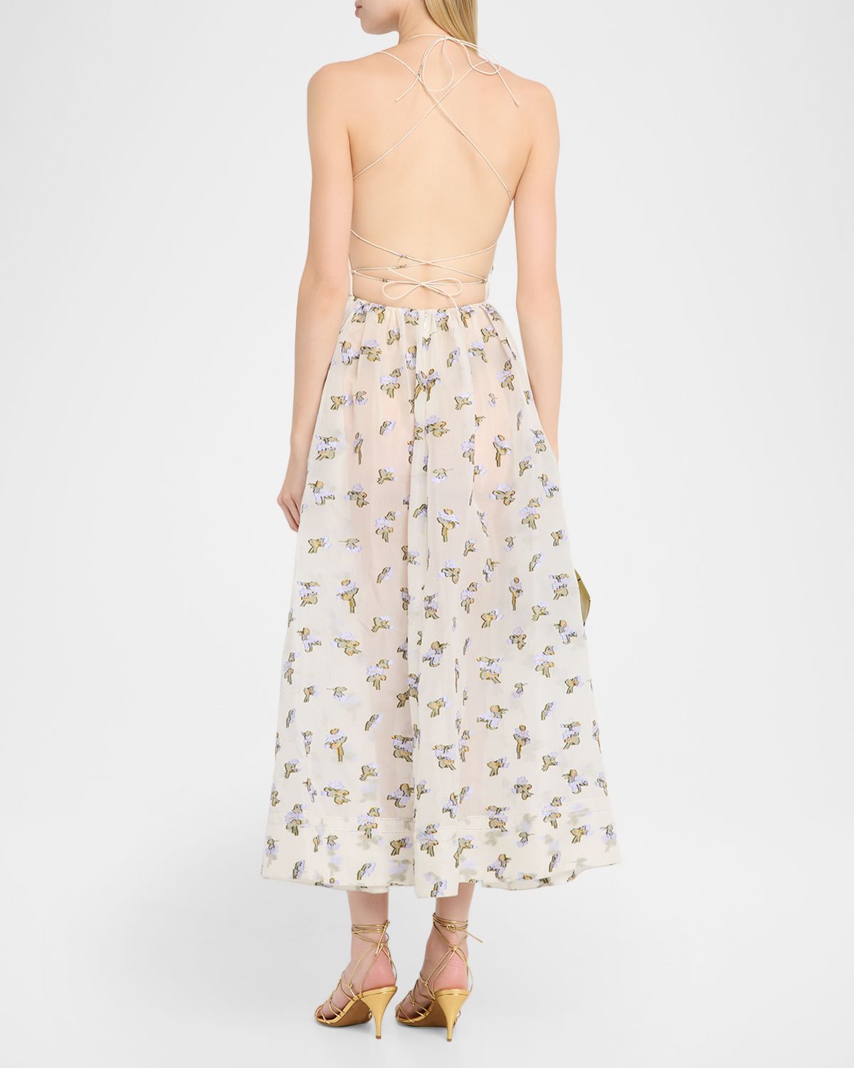 Ulla Johnson Fleurine Silk Organza Midi Dress | Thumbnail 3 Ulla Johnson Fleurine Silk Organza Midi Dress | Thumbnail 3