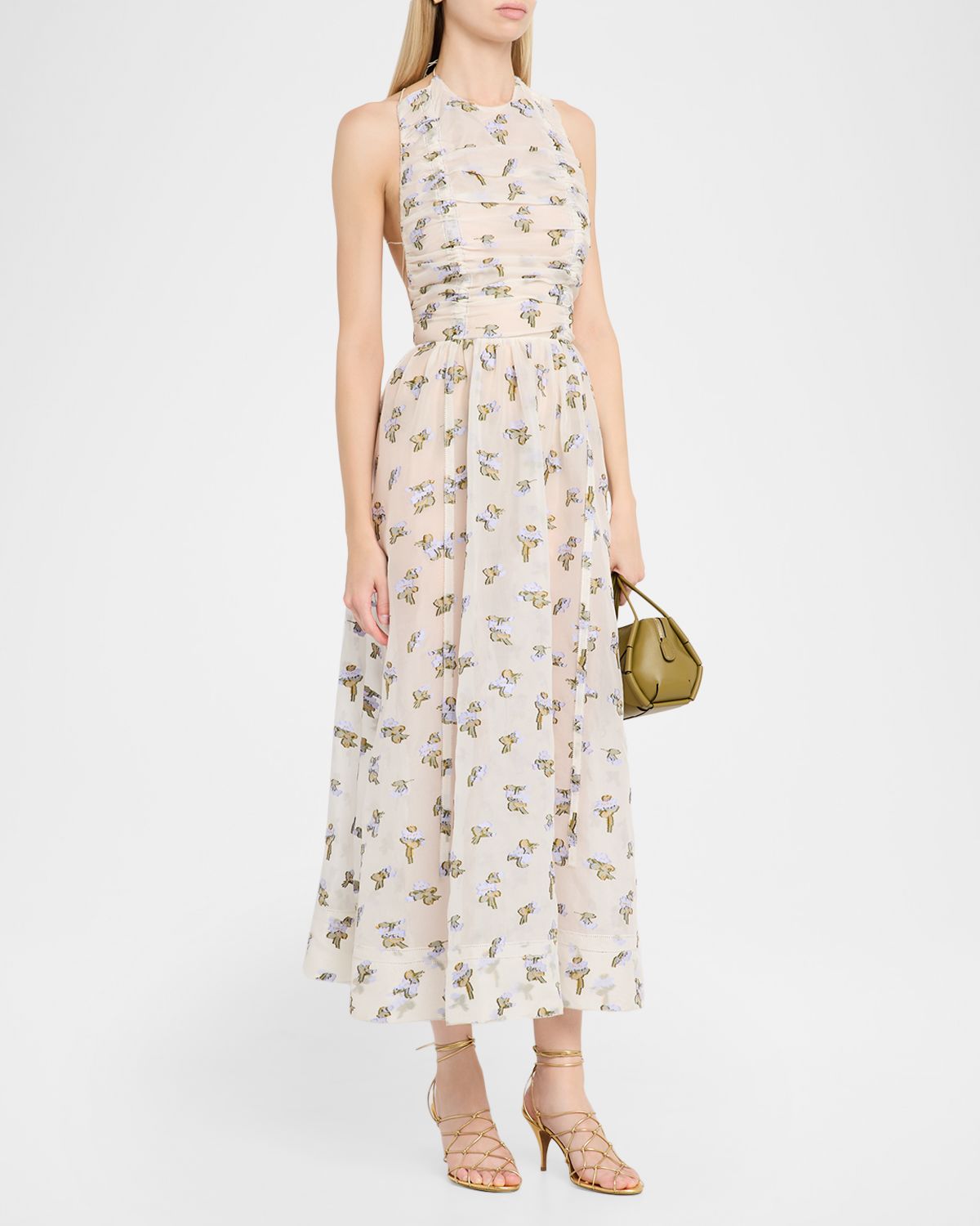 Ulla Johnson Fleurine Silk Organza Midi Dress | Thumbnail 4 Ulla Johnson Fleurine Silk Organza Midi Dress | Thumbnail 4