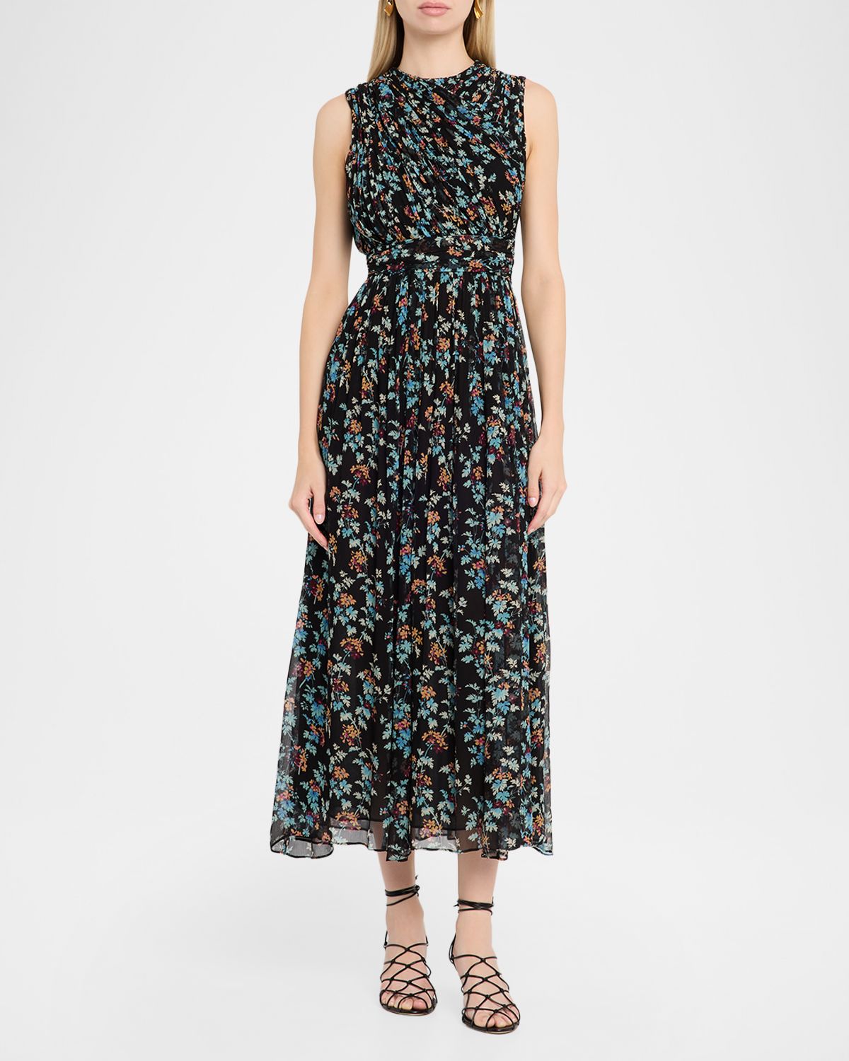 Ulla Johnson Celestina Floral Silk Chiffon Maxi Dress