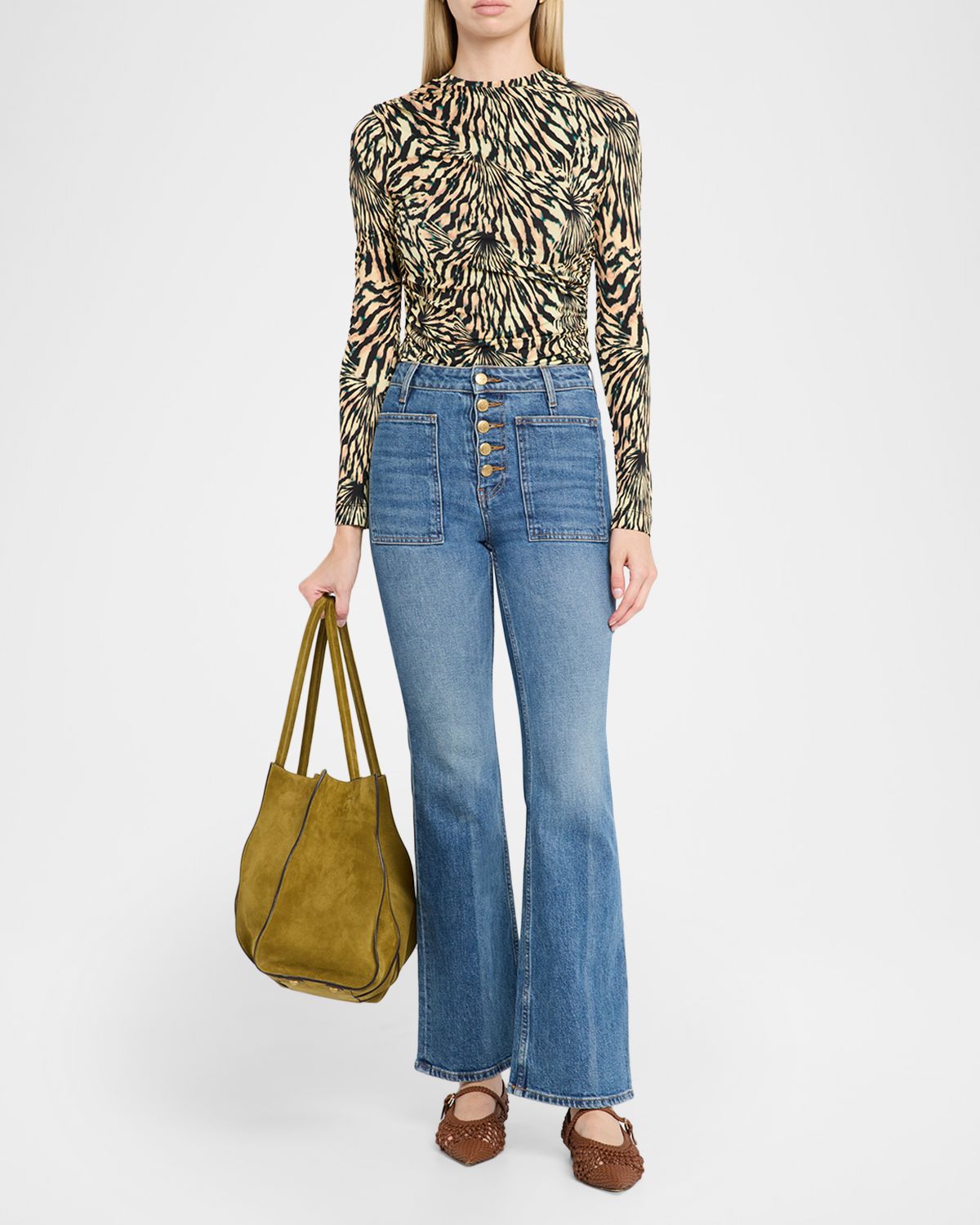 Ulla Johnson Paradis Ruched Long-Sleeve Top | Thumbnail 4 Ulla Johnson Paradis Ruched Long-Sleeve Top | Thumbnail 4