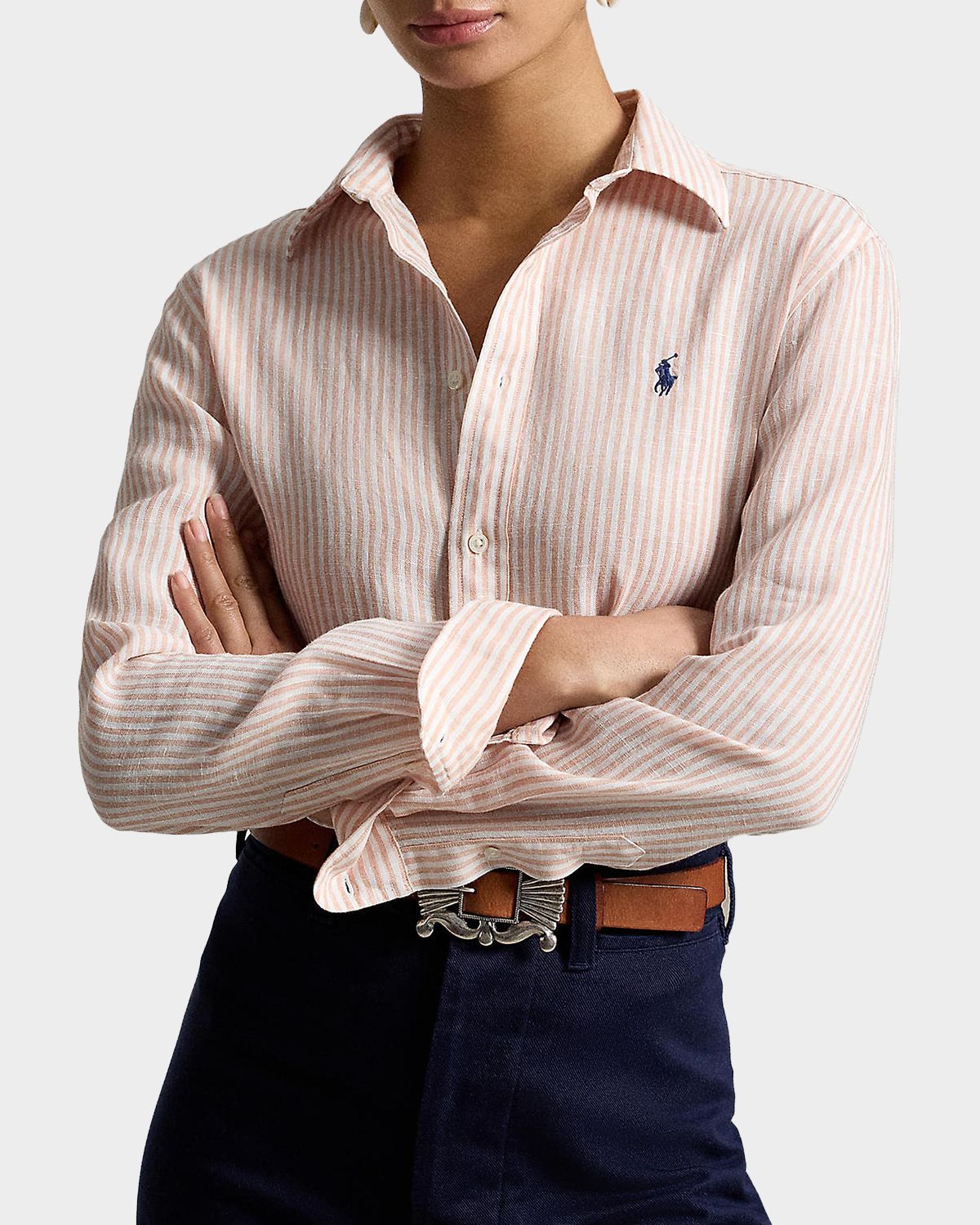Polo Ralph Lauren Striped Linen Classic-Fit Shirt | Thumbnail 4 Polo Ralph Lauren Striped Linen Classic-Fit Shirt | Thumbnail 4
