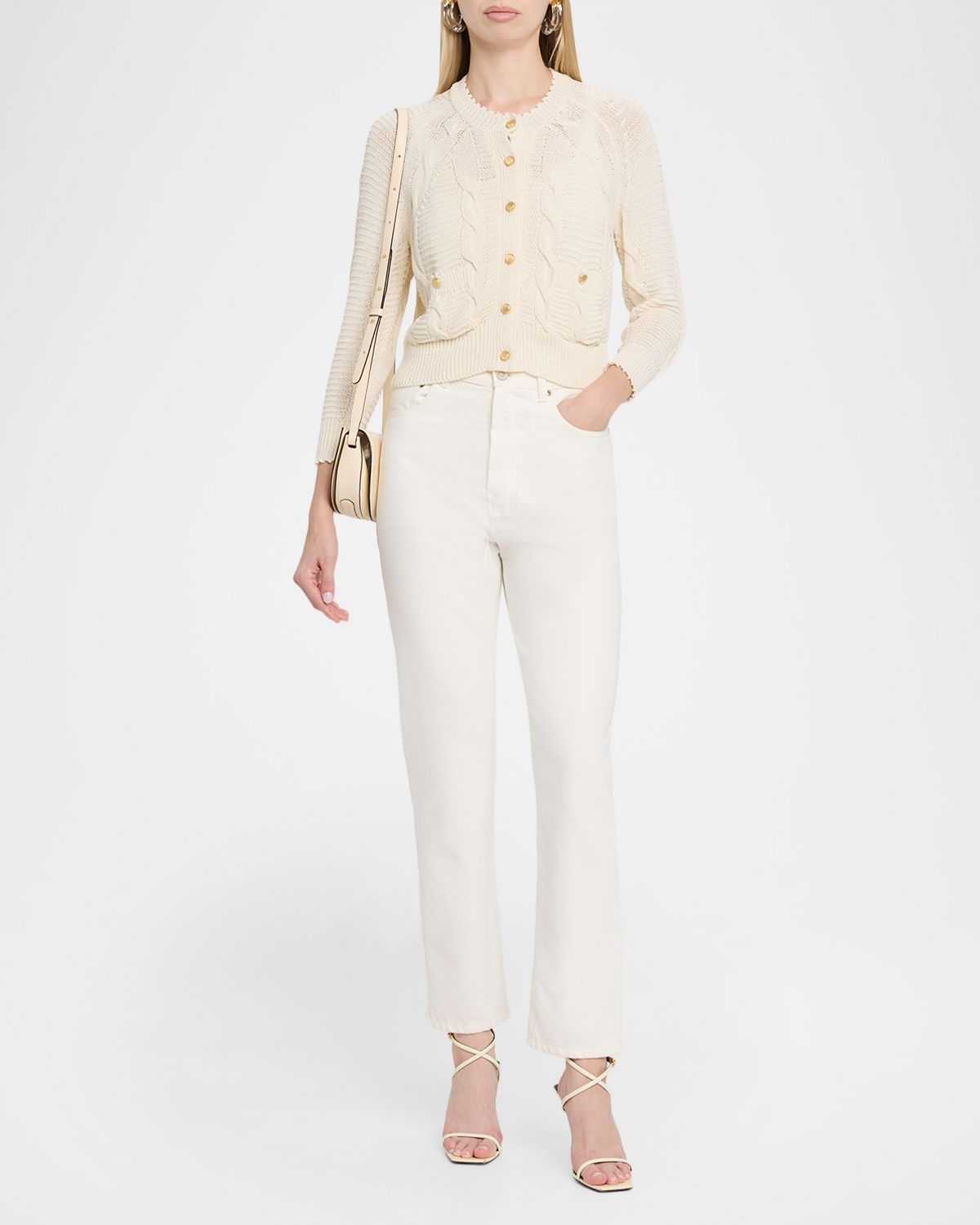 L 'Agence Darcy Cable-Knit Cardigan | Thumbnail 2 L 'Agence Darcy Cable-Knit Cardigan | Thumbnail 2