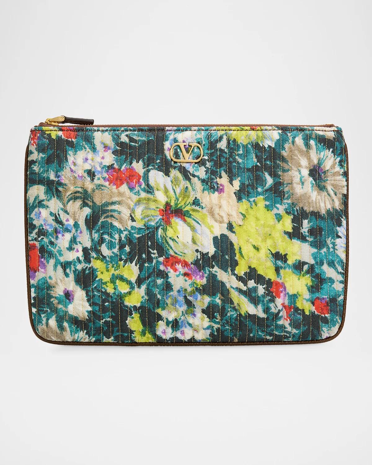Vlogo Floral Jacquard Pouch Bag Vlogo Floral Jacquard Pouch Bag