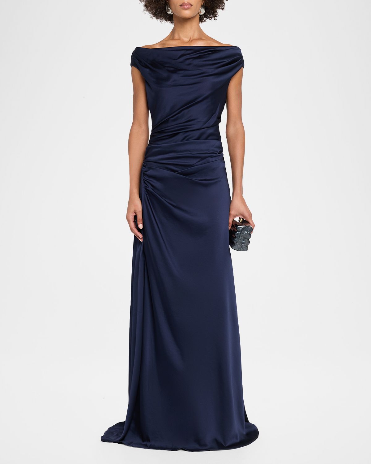 SIMKHAI Elinne Draped Off-Shoulder Column Gown