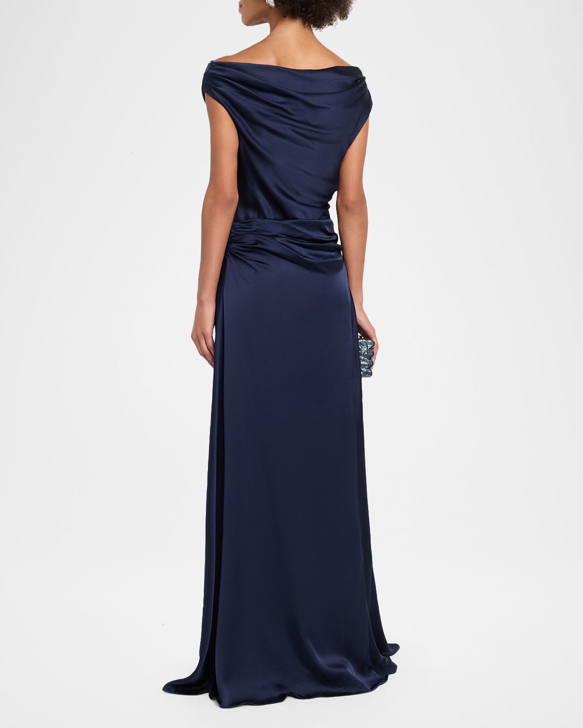 SIMKHAI Elinne Draped Off-Shoulder Column Gown | Thumbnail 3 SIMKHAI Elinne Draped Off-Shoulder Column Gown | Thumbnail 3