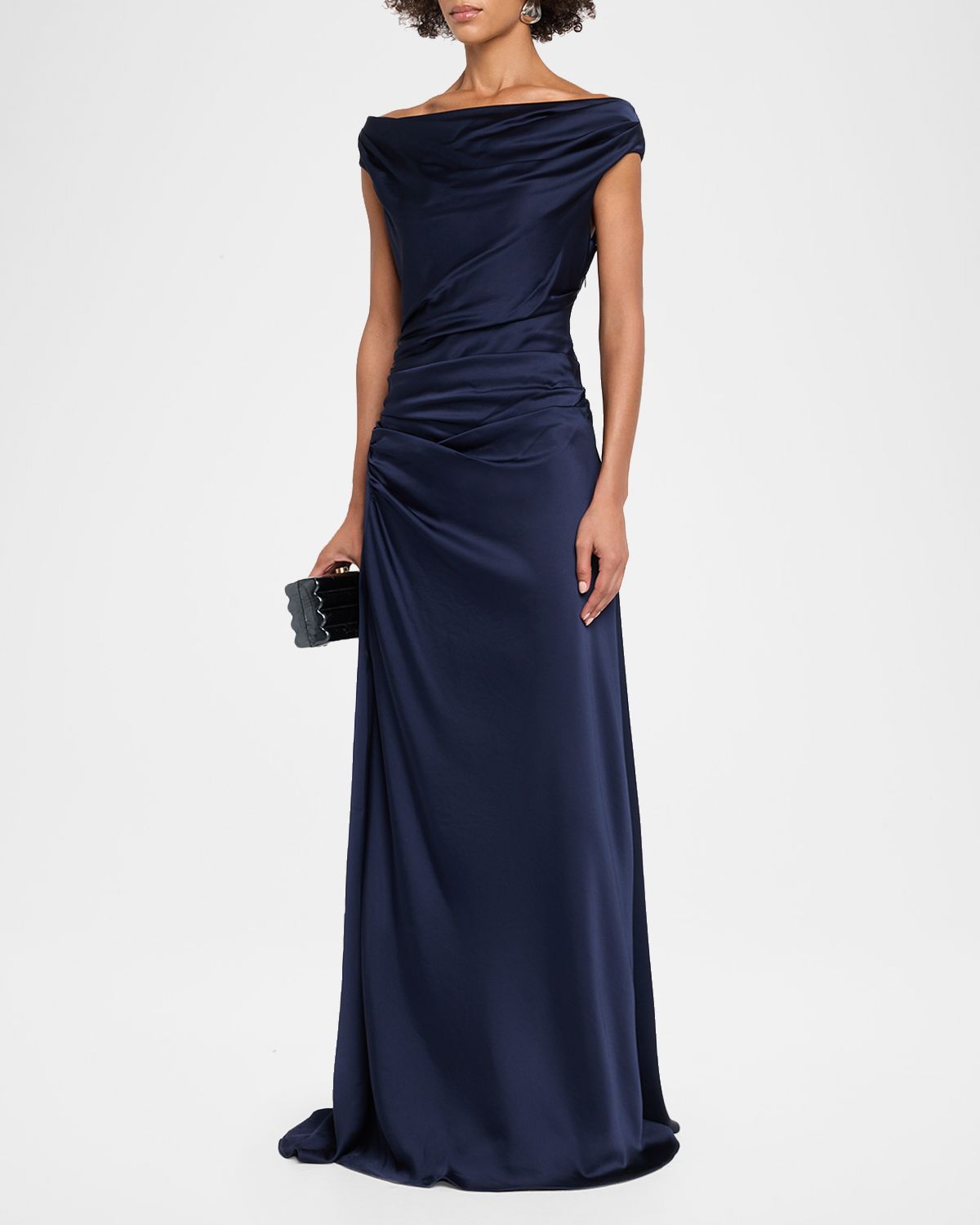 SIMKHAI Elinne Draped Off-Shoulder Column Gown | Thumbnail 4 SIMKHAI Elinne Draped Off-Shoulder Column Gown | Thumbnail 4