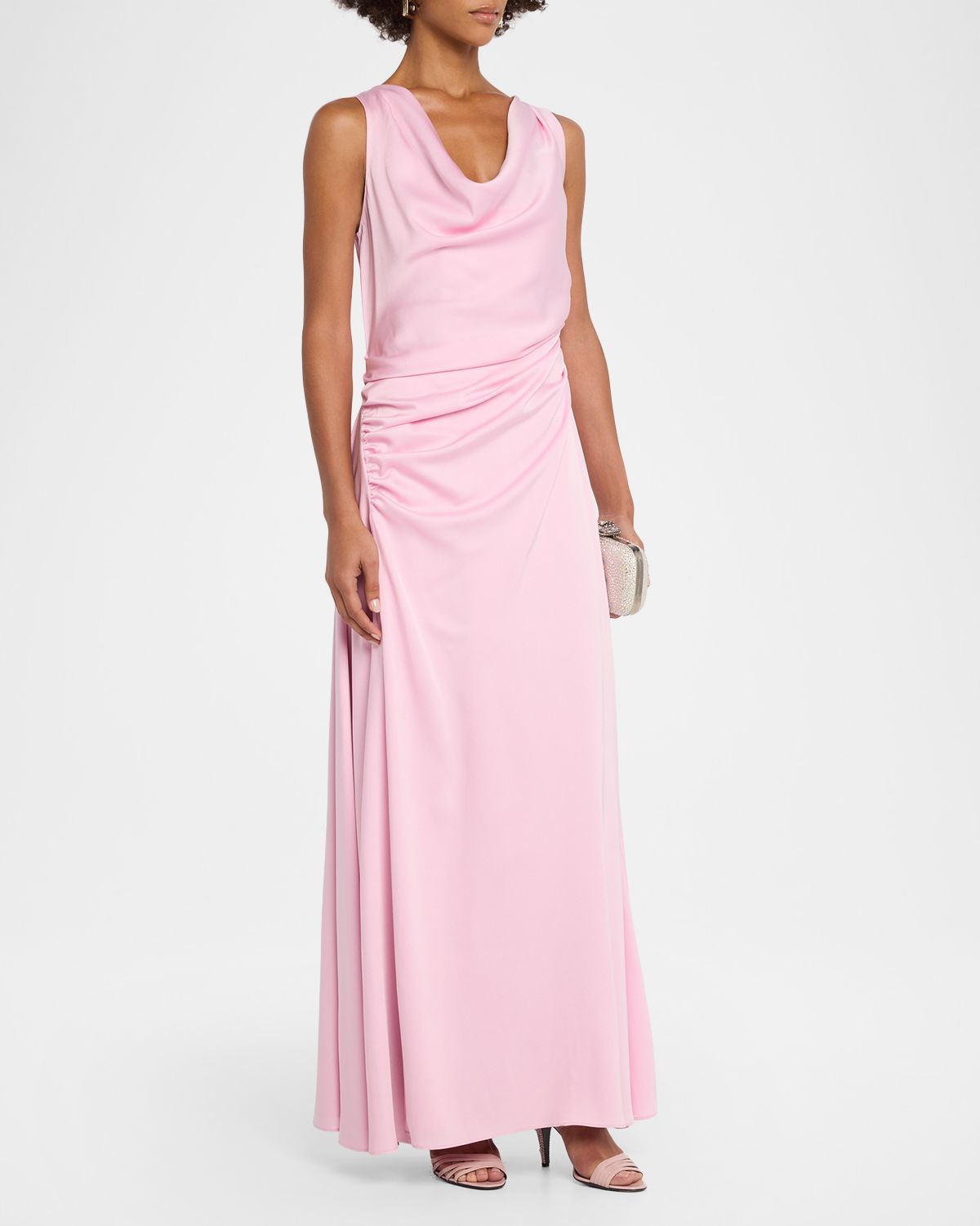 SIMKHAI Elinne Draped Off-Shoulder Column Gown | Thumbnail 4