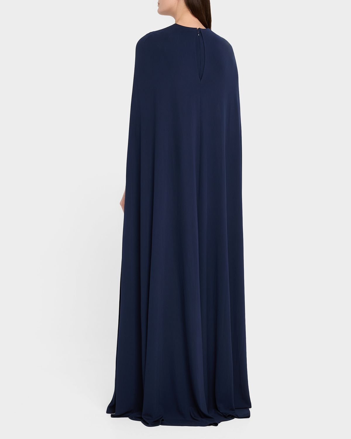 SIMKHAI Demi Ruched Jersey Cape Gown | Thumbnail 3 SIMKHAI Demi Ruched Jersey Cape Gown | Thumbnail 3
