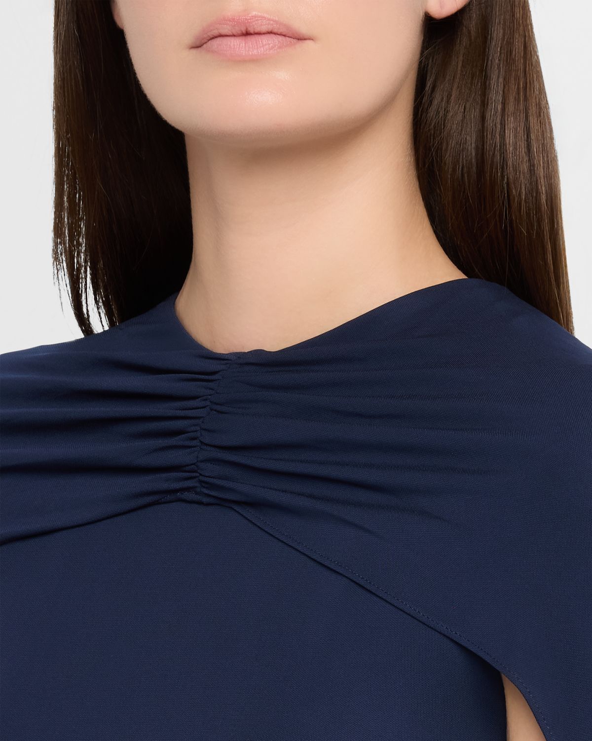 SIMKHAI Demi Ruched Jersey Cape Gown | Thumbnail 5 SIMKHAI Demi Ruched Jersey Cape Gown | Thumbnail 5