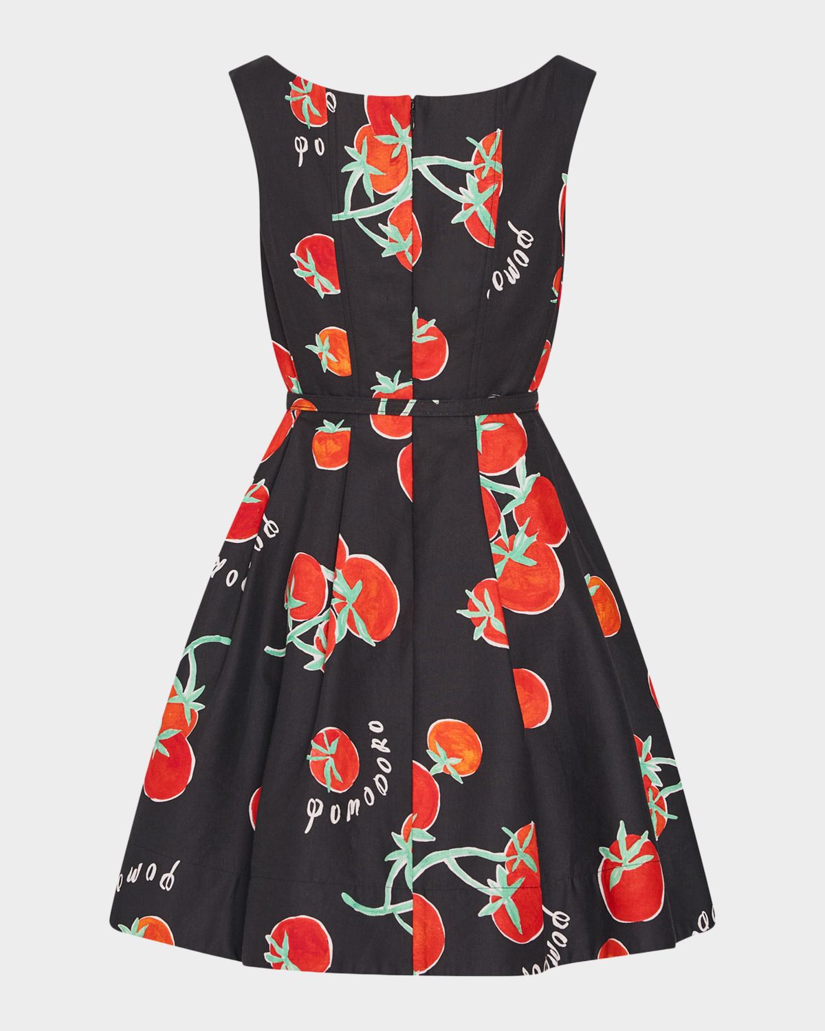 Milly Peggy Tomato-Print Fit-&-Flare Mini Dress | Thumbnail 3
