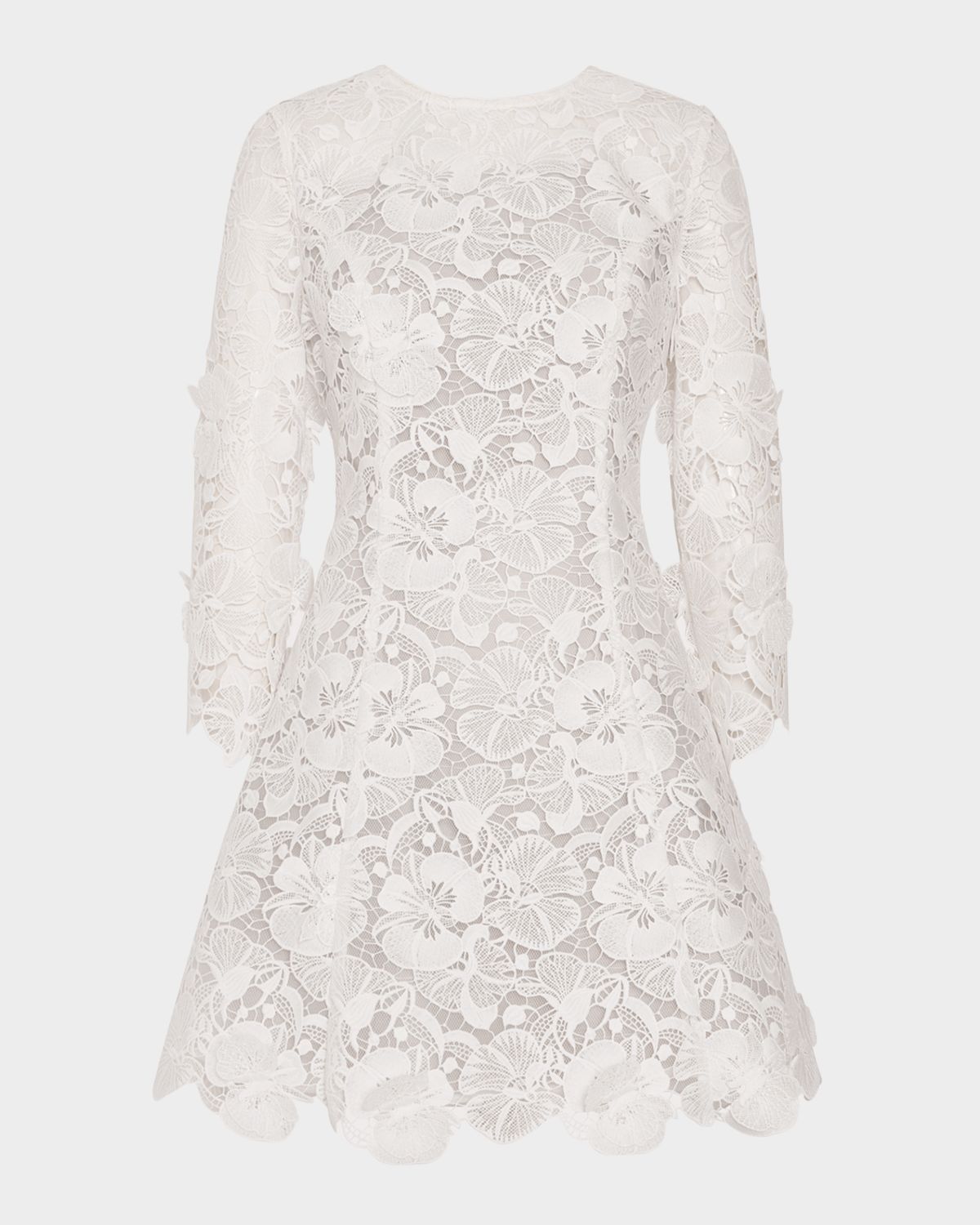 Milly Emmie Lace Fit-&-Flare Mini Dress