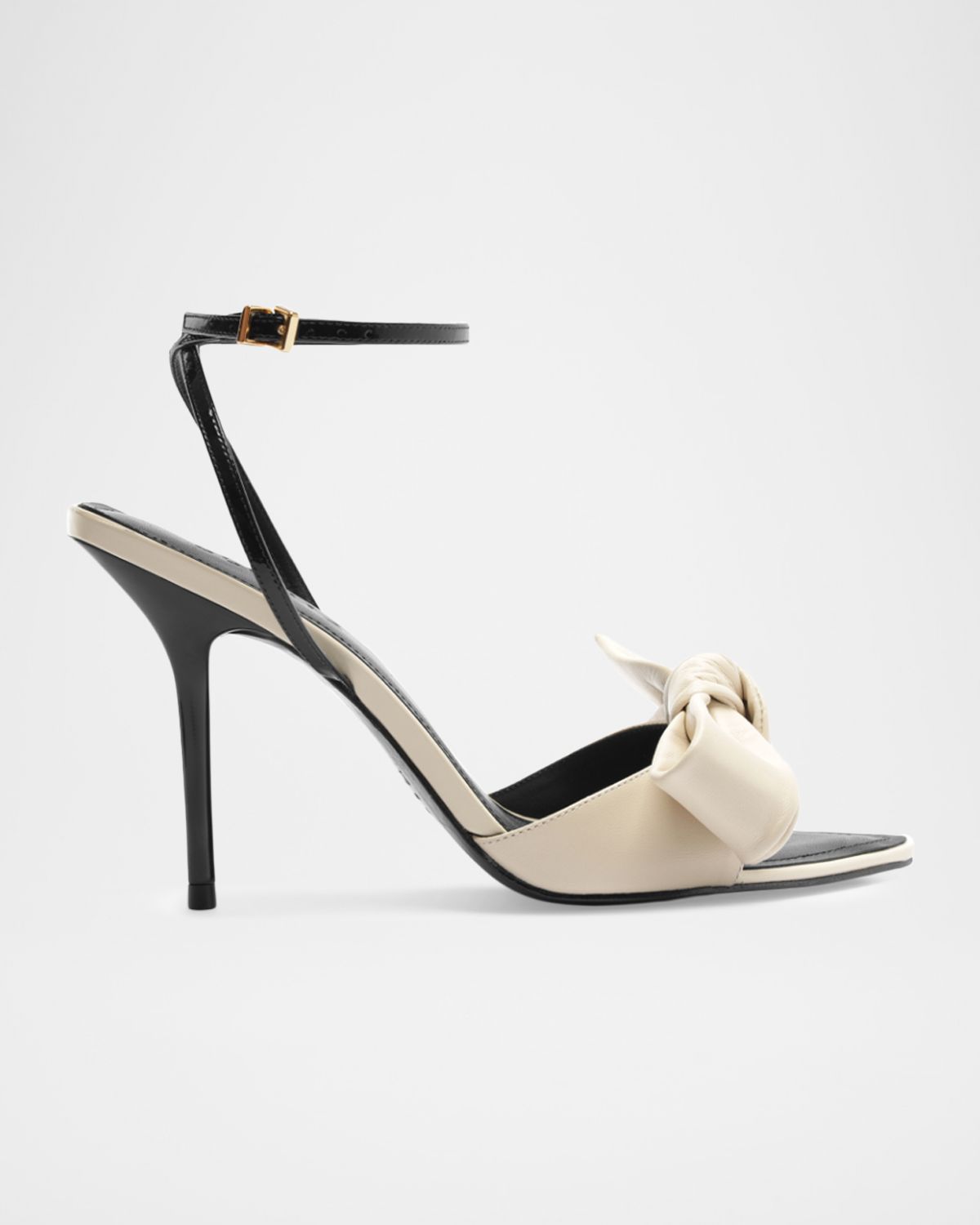 Schutz 100mm Elodie Leather Bow Sandals