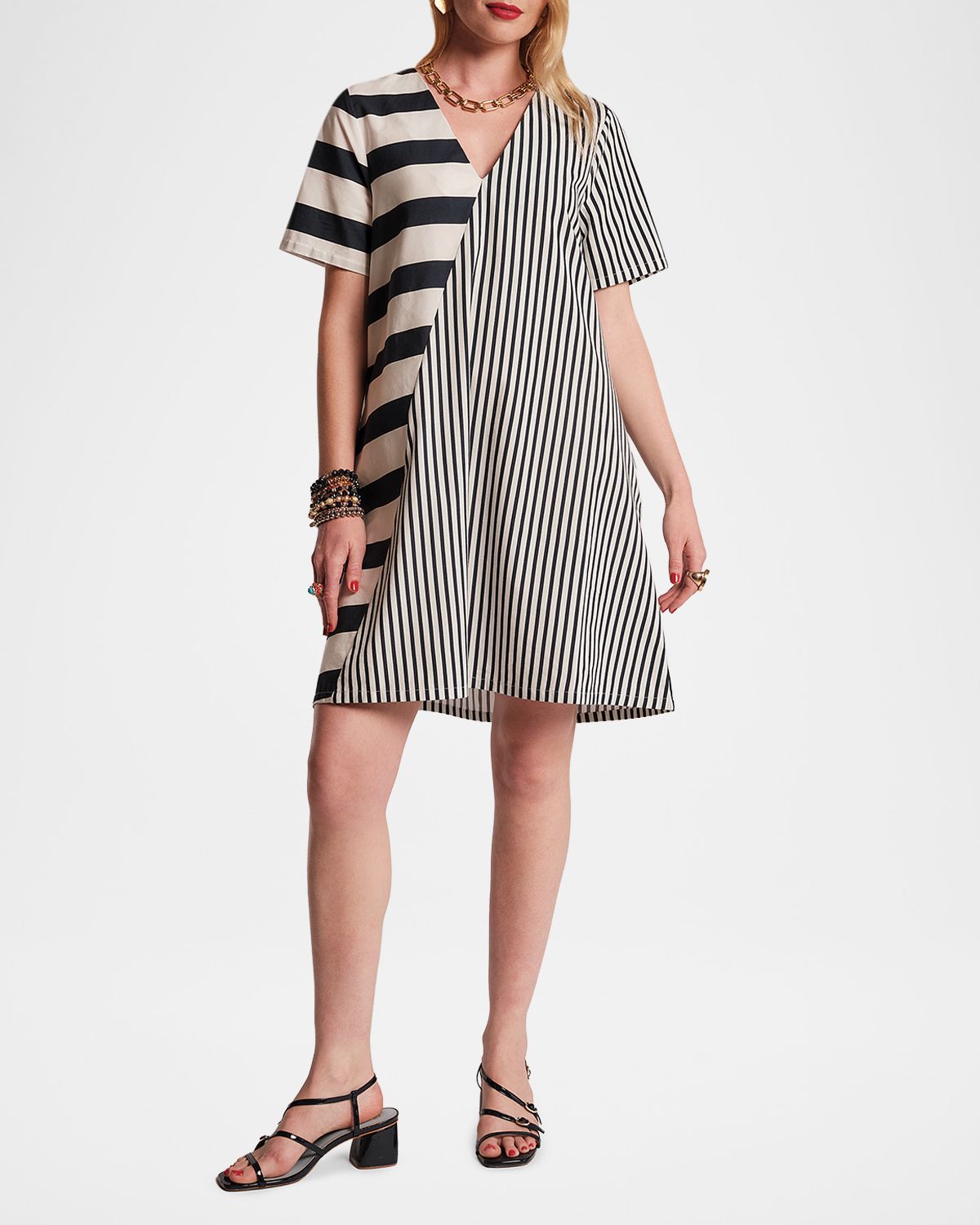 Frances Valentine Schooner Mixed Stripe Cotton Dress | Thumbnail 4 Frances Valentine Schooner Mixed Stripe Cotton Dress | Thumbnail 4