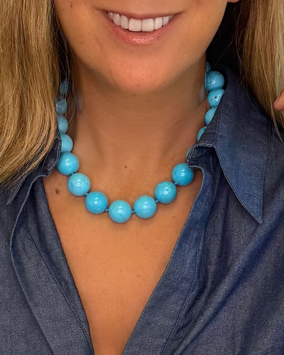 Dina Mackney Jumbo Howlite Necklace | Image 1 Dina Mackney Jumbo Howlite Necklace | Image 1