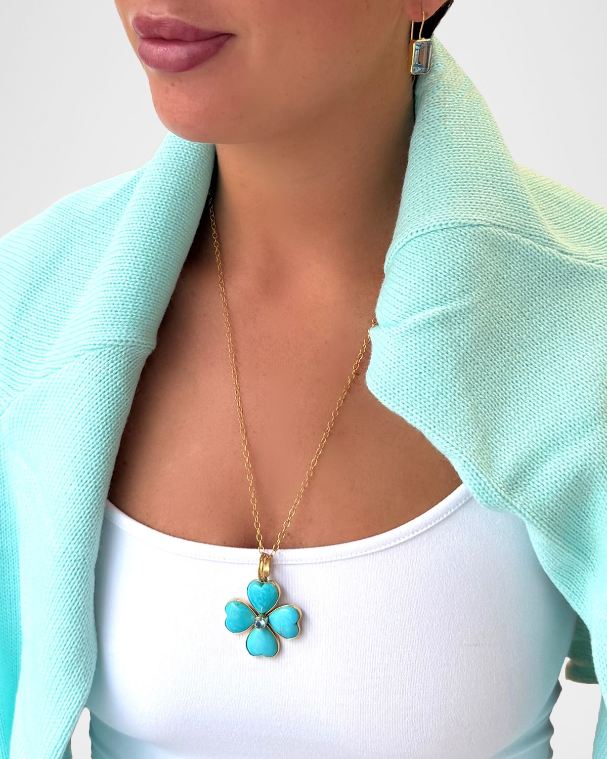 Dina Mackney Lucky Turquoise Pendant Necklace | Image 1 Dina Mackney Lucky Turquoise Pendant Necklace | Image 1