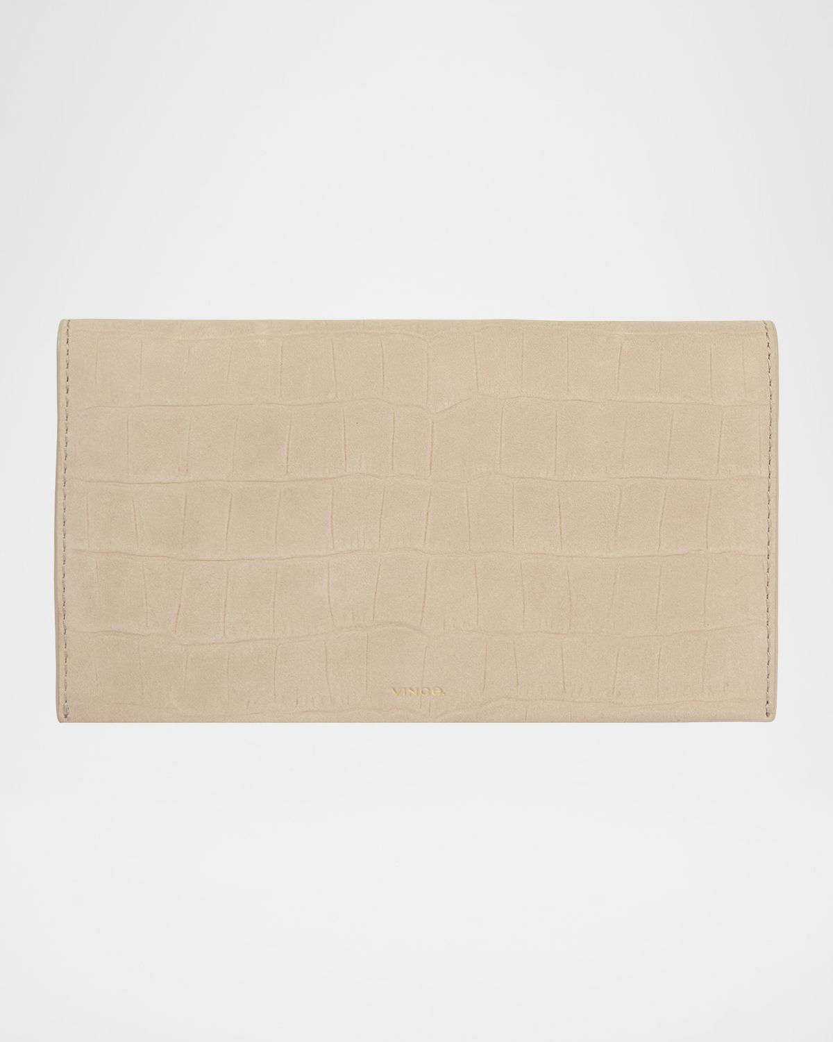 Vince Croc-Embossed Leather Continental Wallet