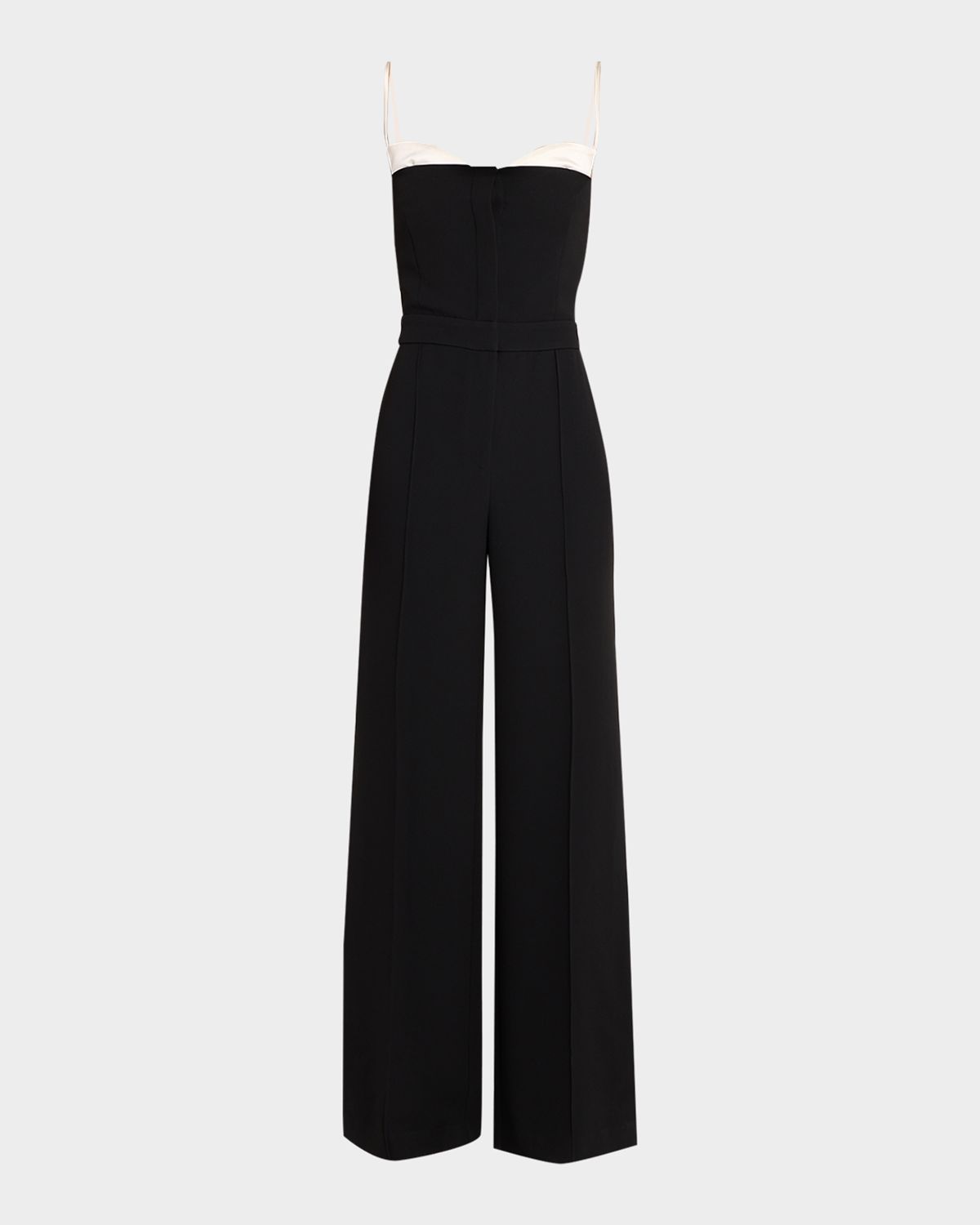 SIMKHAI Hazel Pleated-Inset Bustier Jumpsuit