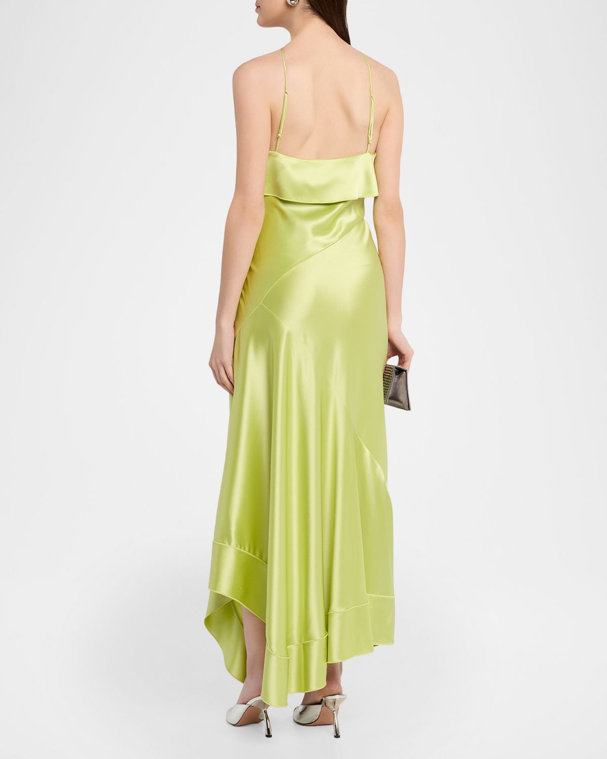 Acler Marara Asymmetric-Hem Satin Maxi Dress | Thumbnail 3