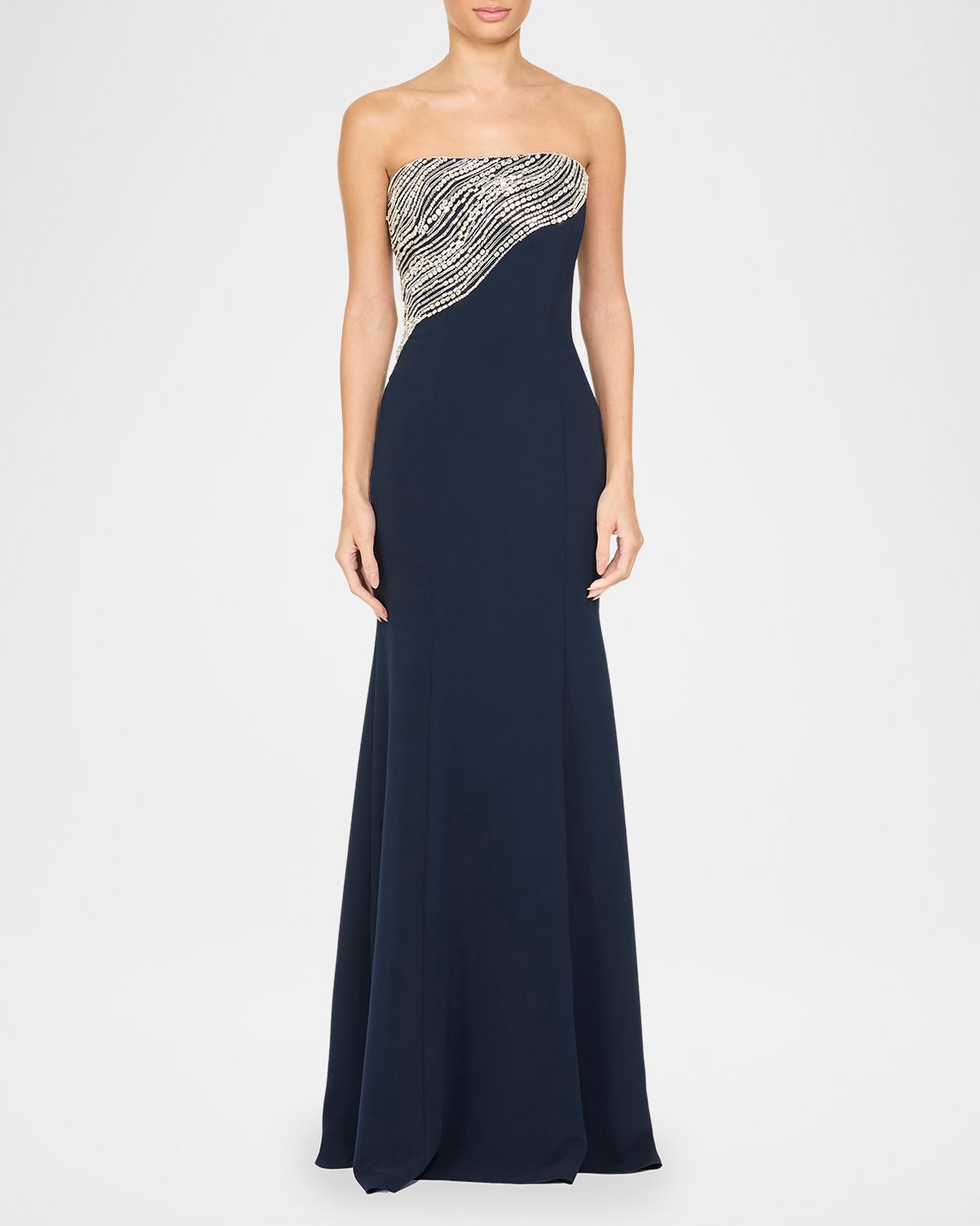 Jenny Packham Soyala Wave Beaded Strapless Gown | Thumbnail 5