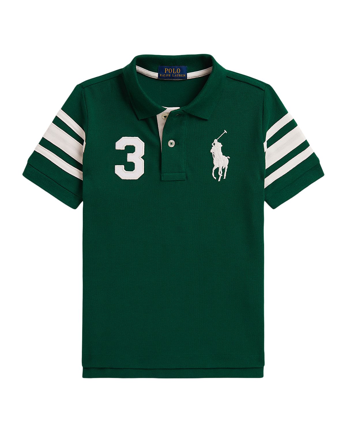 Ralph Lauren Boy 's Big Pony Cotton Mesh Polo Shirt, Size 2- | Thumbnail 3